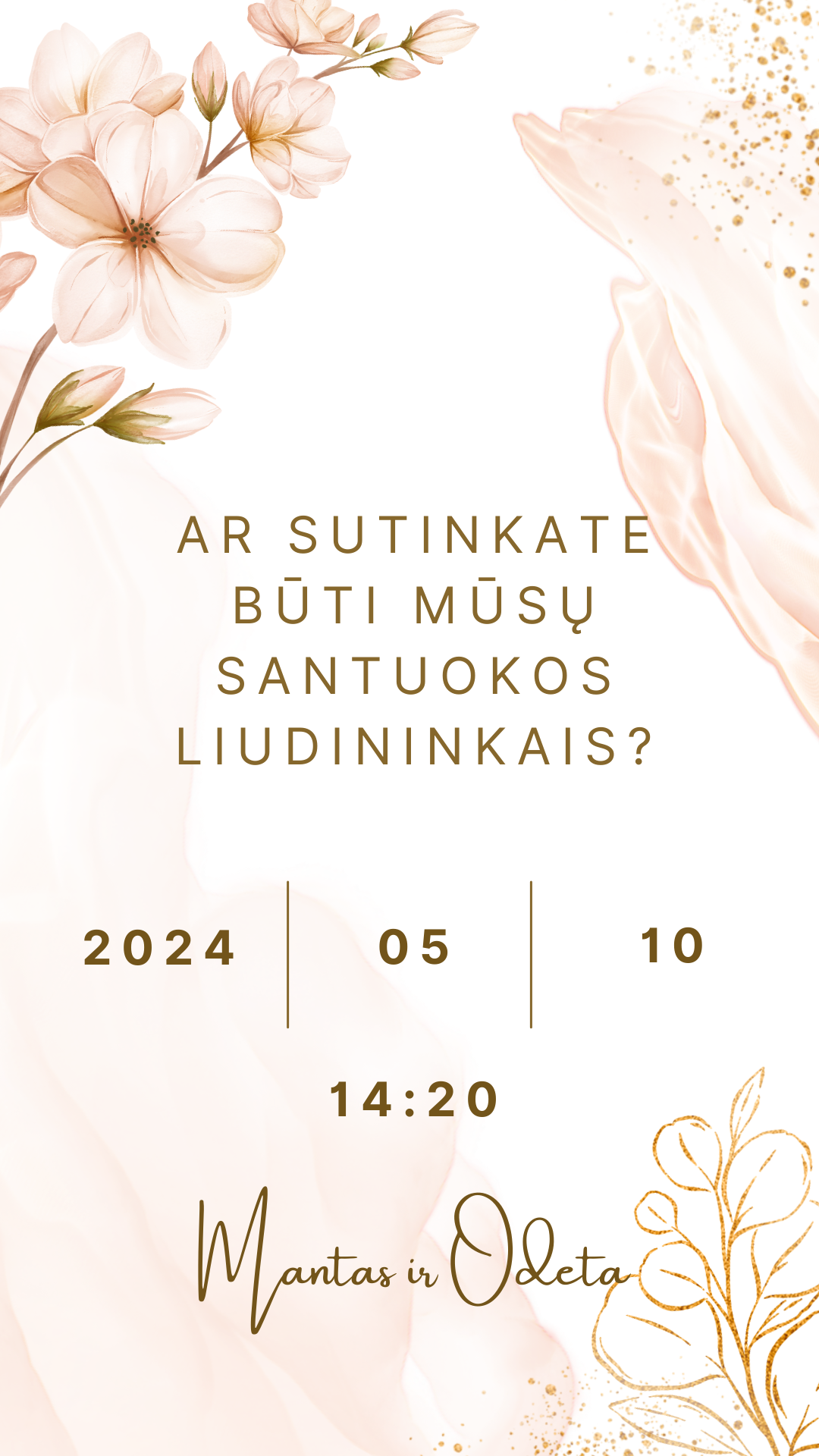 Vestuvinių kvietimas (spausdinatės jūs)