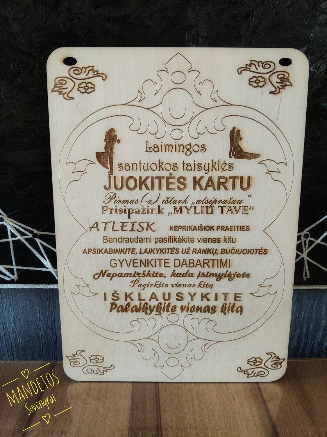 Laimingos santuokos taisyklės