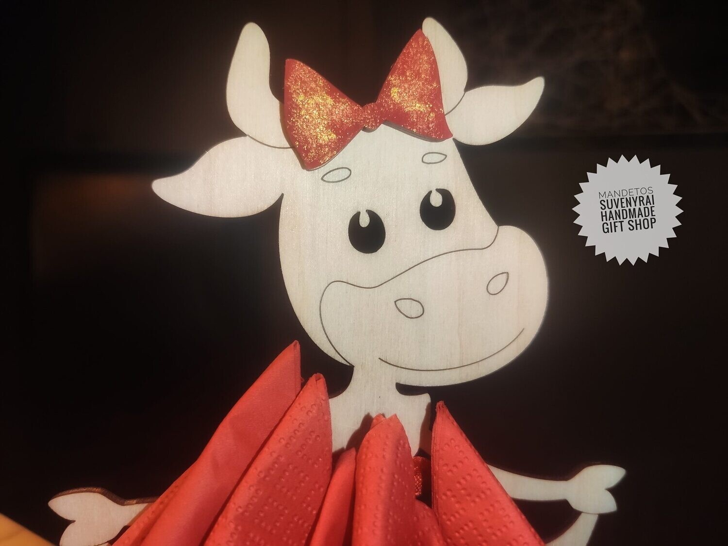 Servetėlių stovas "Karvytė"