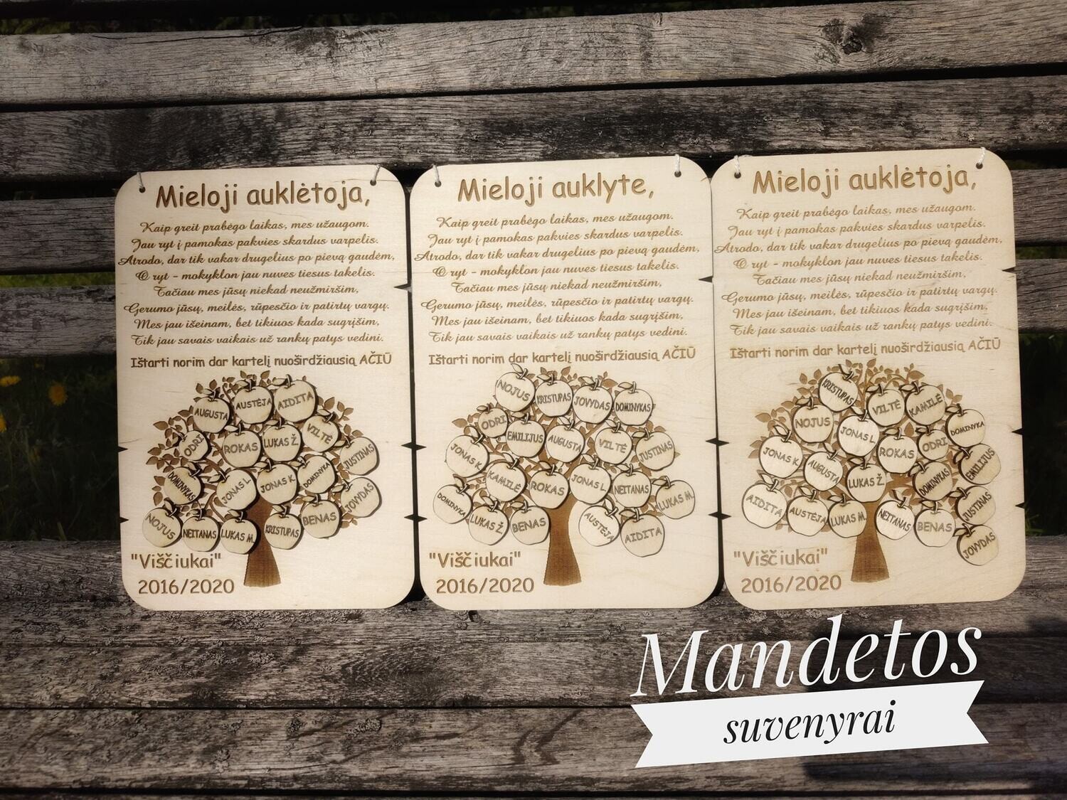 Dovana mokytojai, darželio auklėtojai