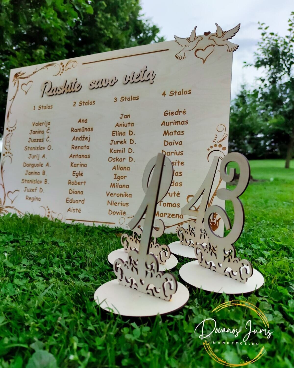 Stalo skaičiai BE SUSODINIMO PLANO