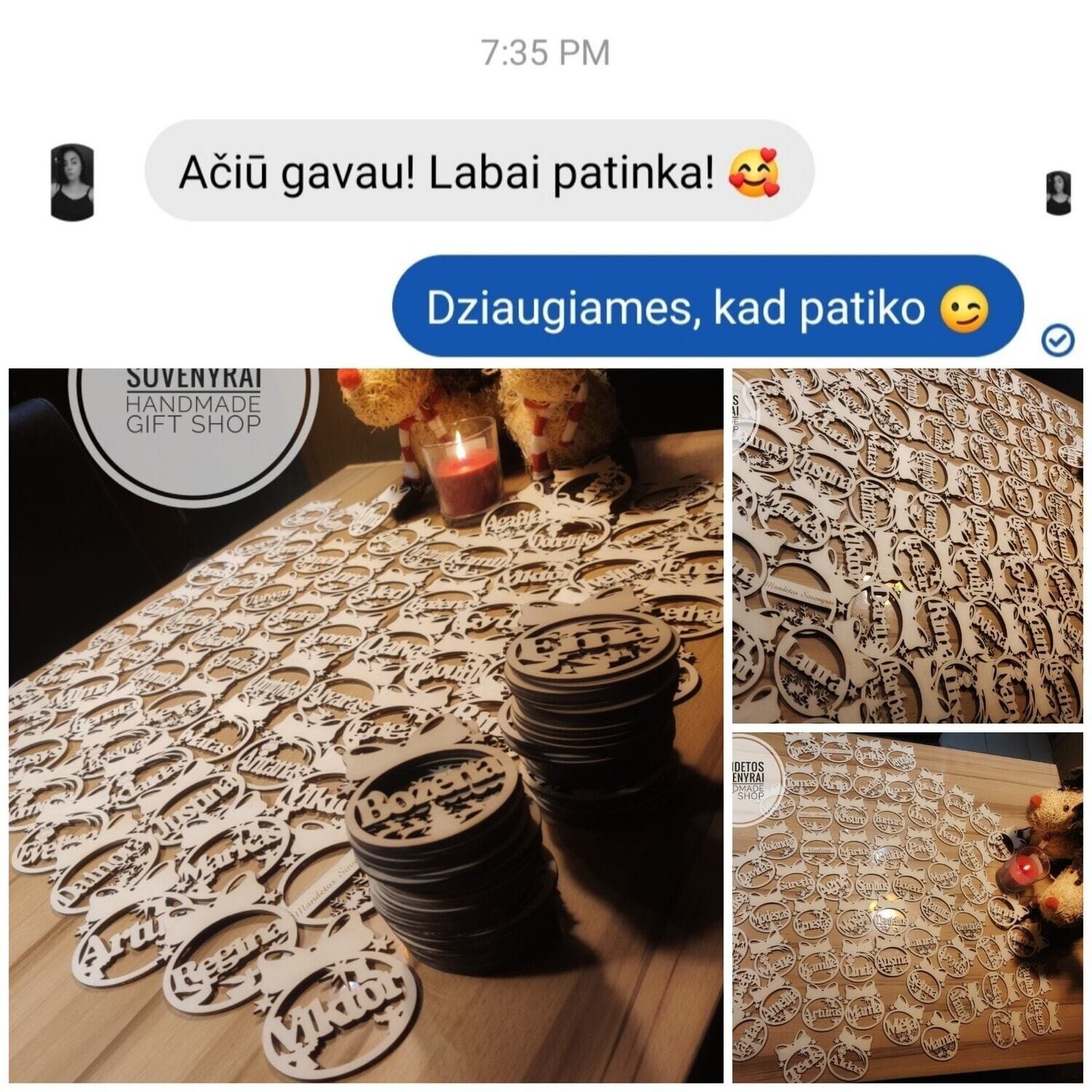 Kalėdinis eglės žaisliukas