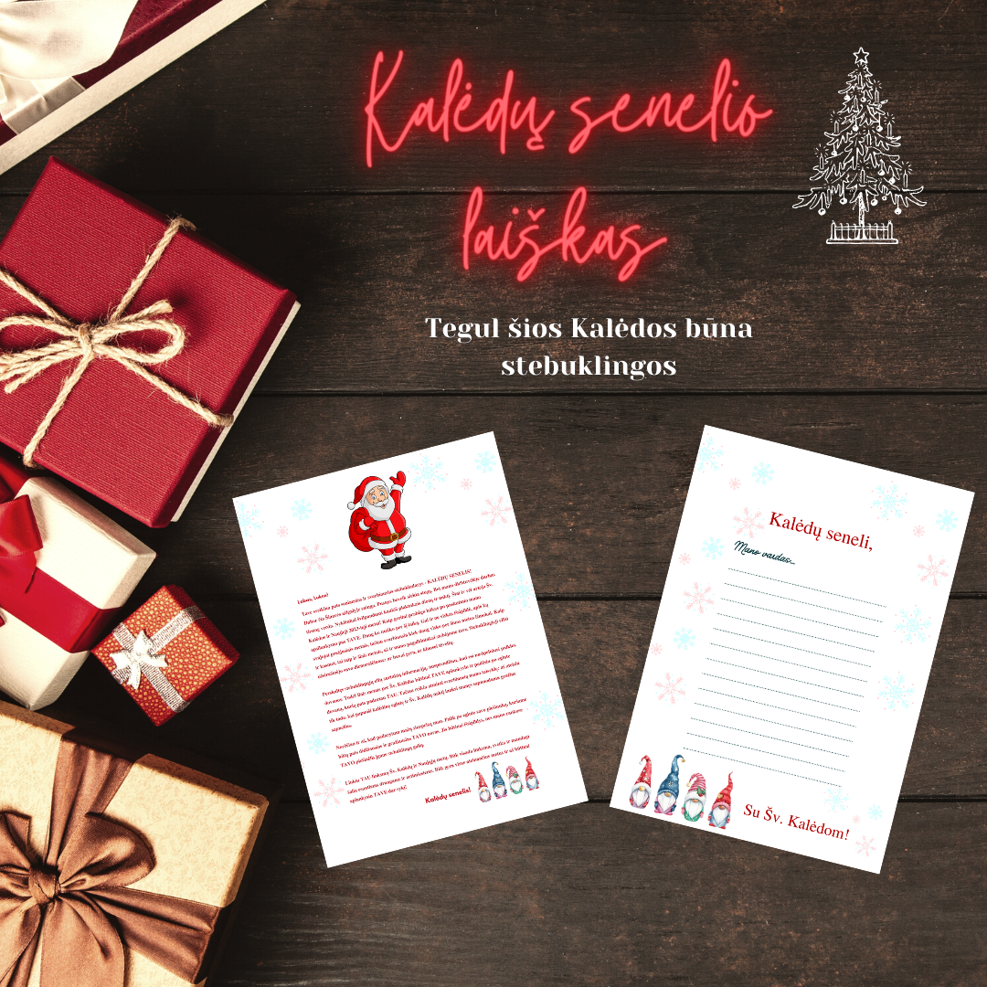 Kalėdų senelio laiškas 1 RINKINYS