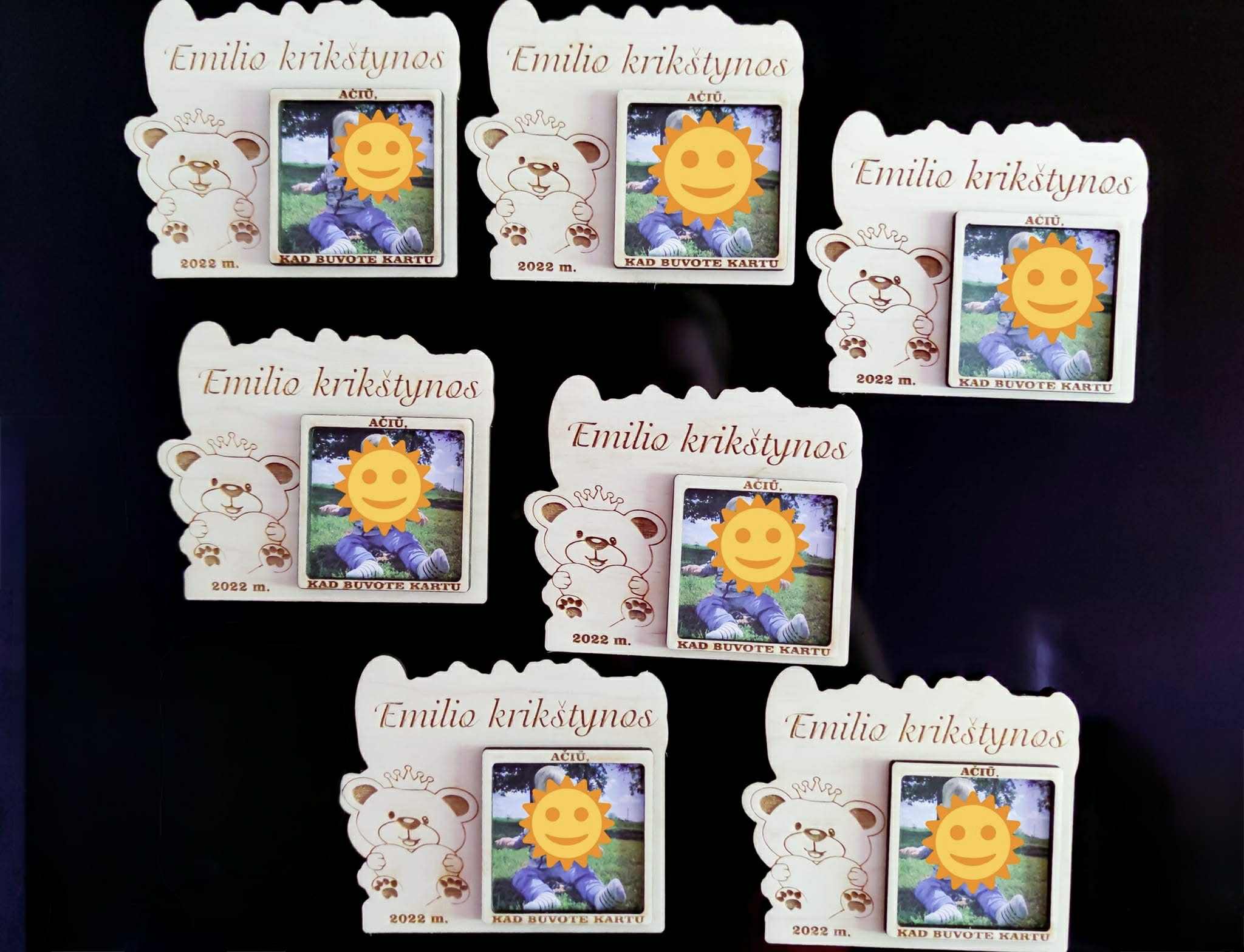 Krikštynų magnetai su nuotrauka