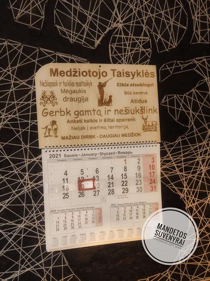 2026 metų kalendorius Medžiotojui
