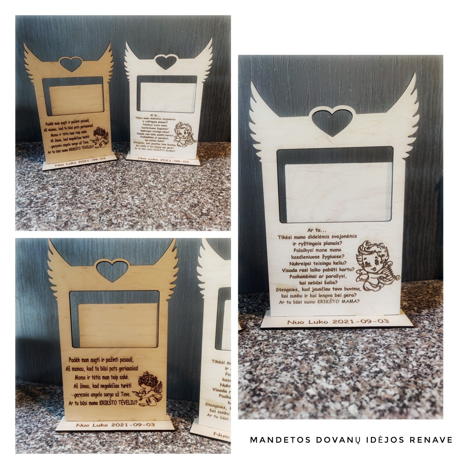 Kvietimas tapti krikšto tėvais "Rėmelis"