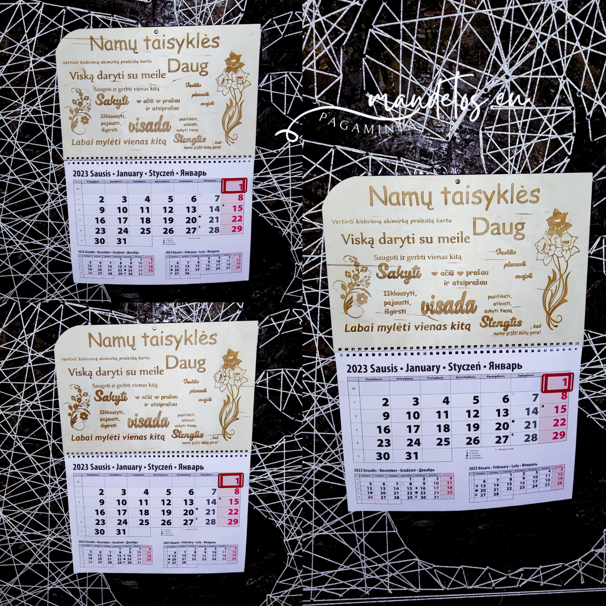 2026 metų kalendorius Namų taisyklės