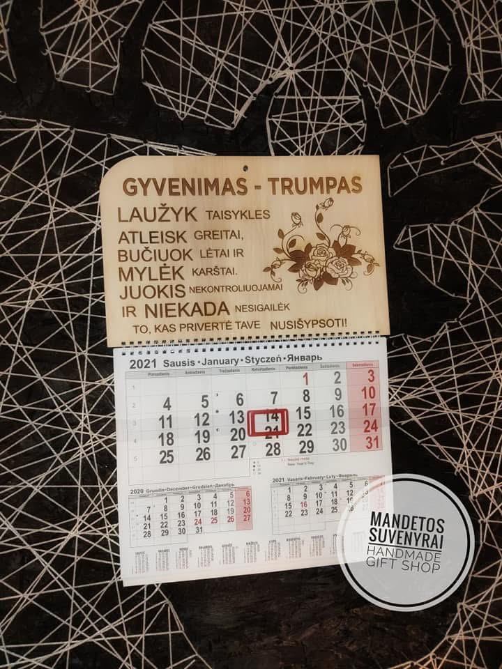 2026 metų kalendorius - Gyvenimas trumpas