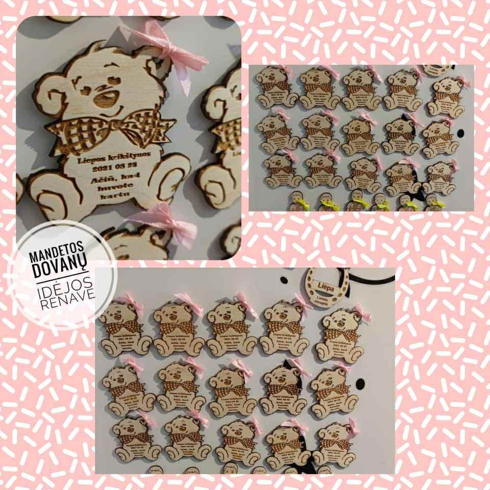 Magnetai krikštynoms "Meškiukai"