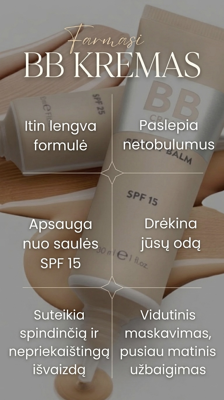 Bb maskuojantis kremas 30ml Light to medium