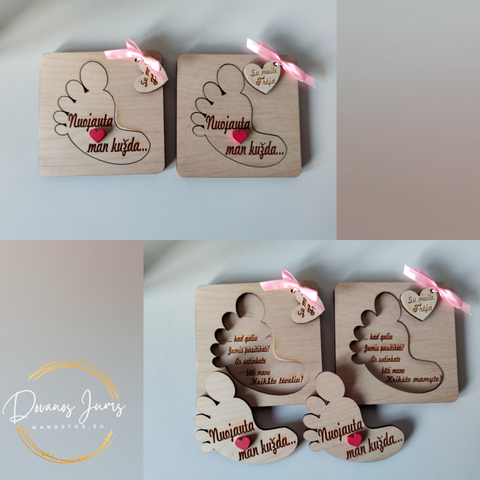 Kvietimas tapti krikšto tėvais "Pėdutė"