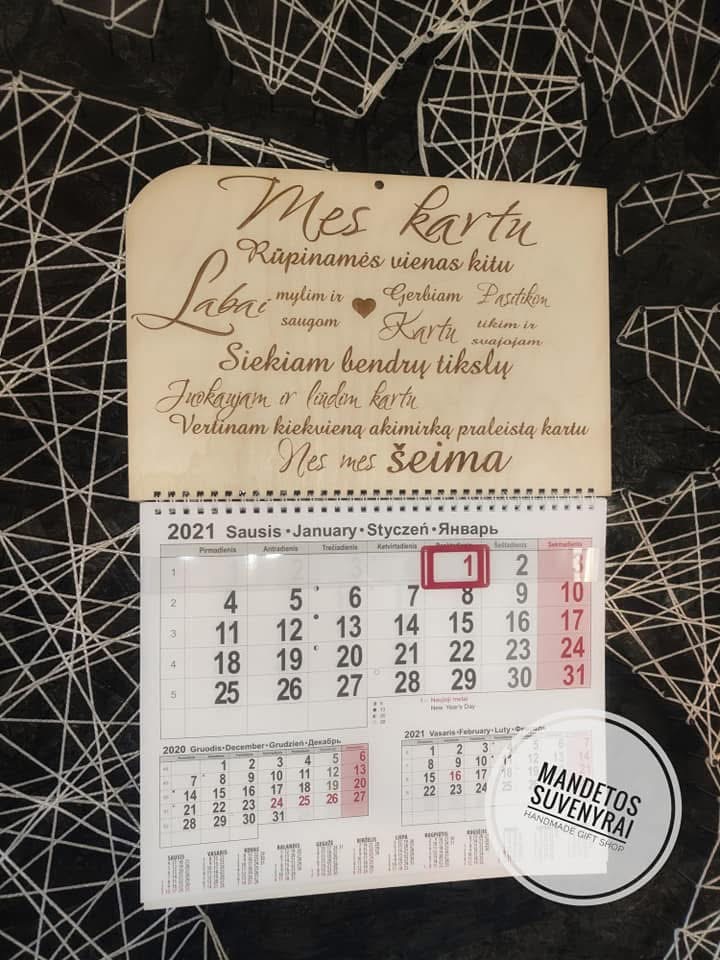 2026 metų kalendorius - Šeima