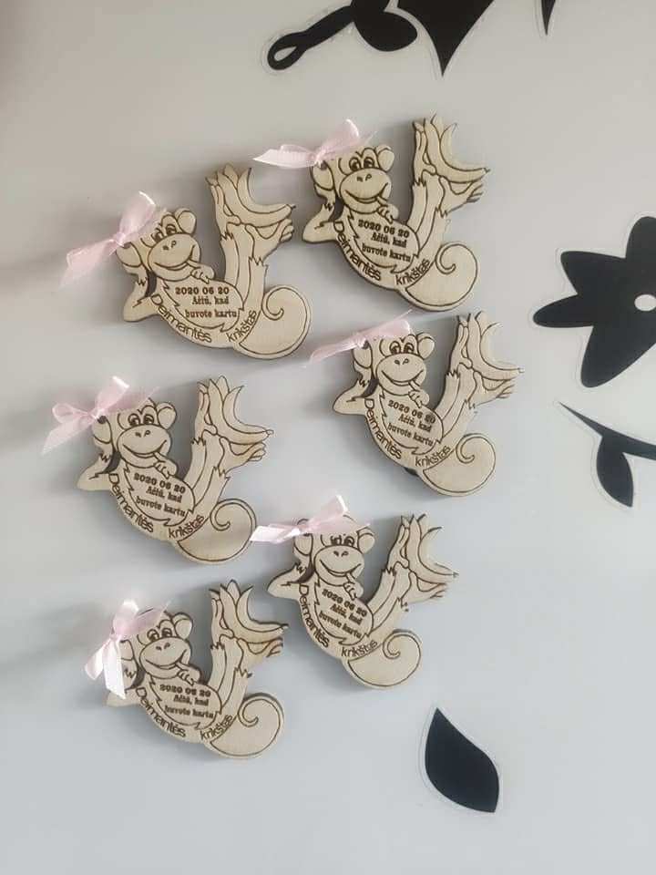 Krikštynų magnetai "Beždžionė"