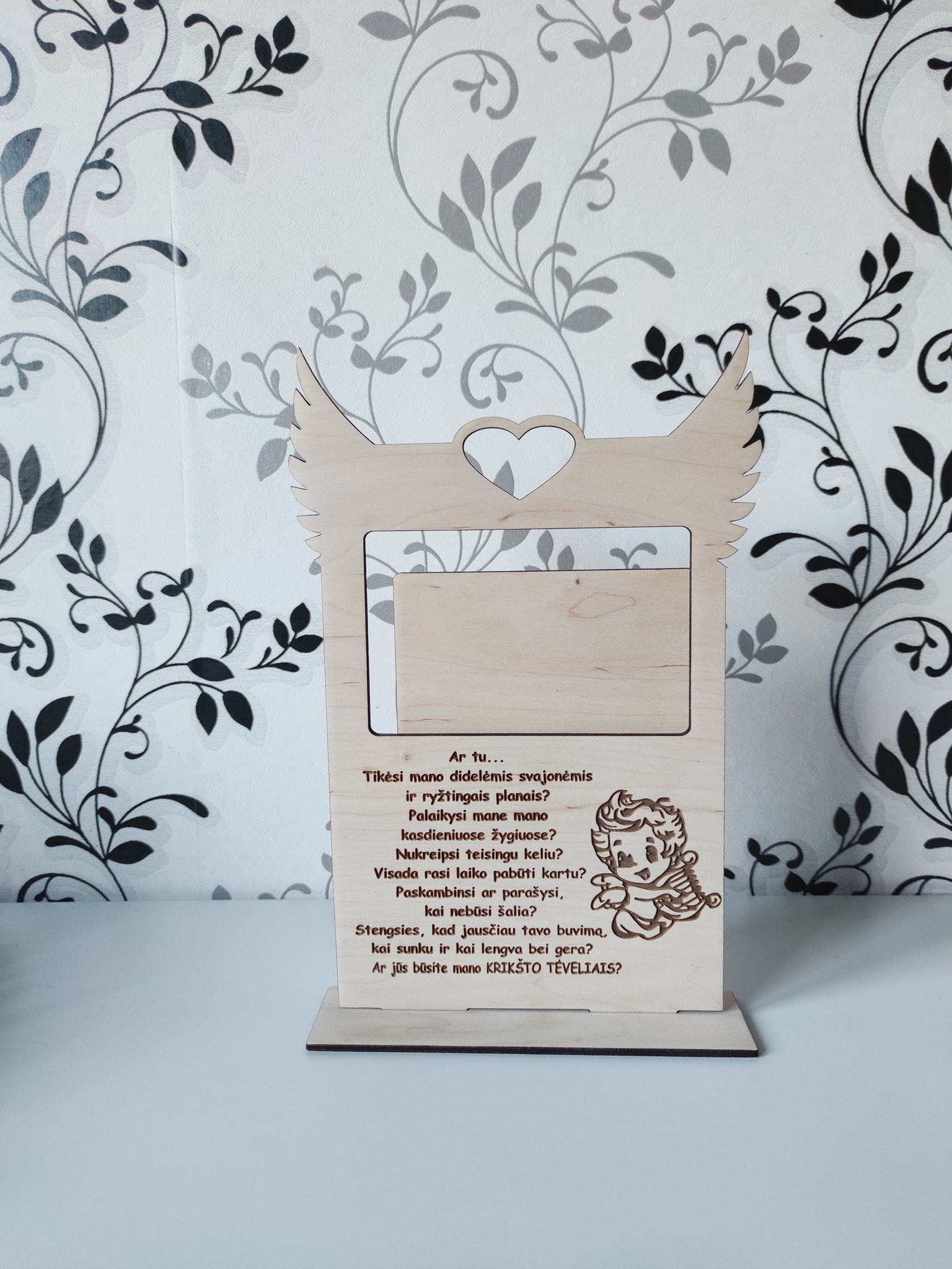 Kvietimas tapti krikšto tėvais "Rėmelis"