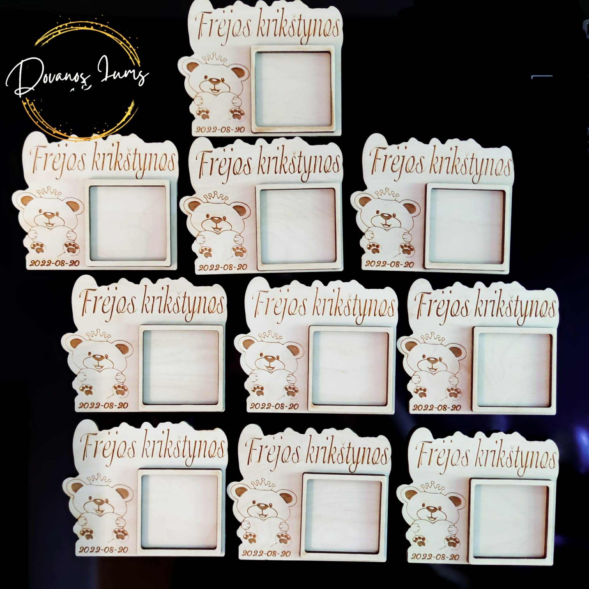 Krikštynų magnetai su nuotrauka