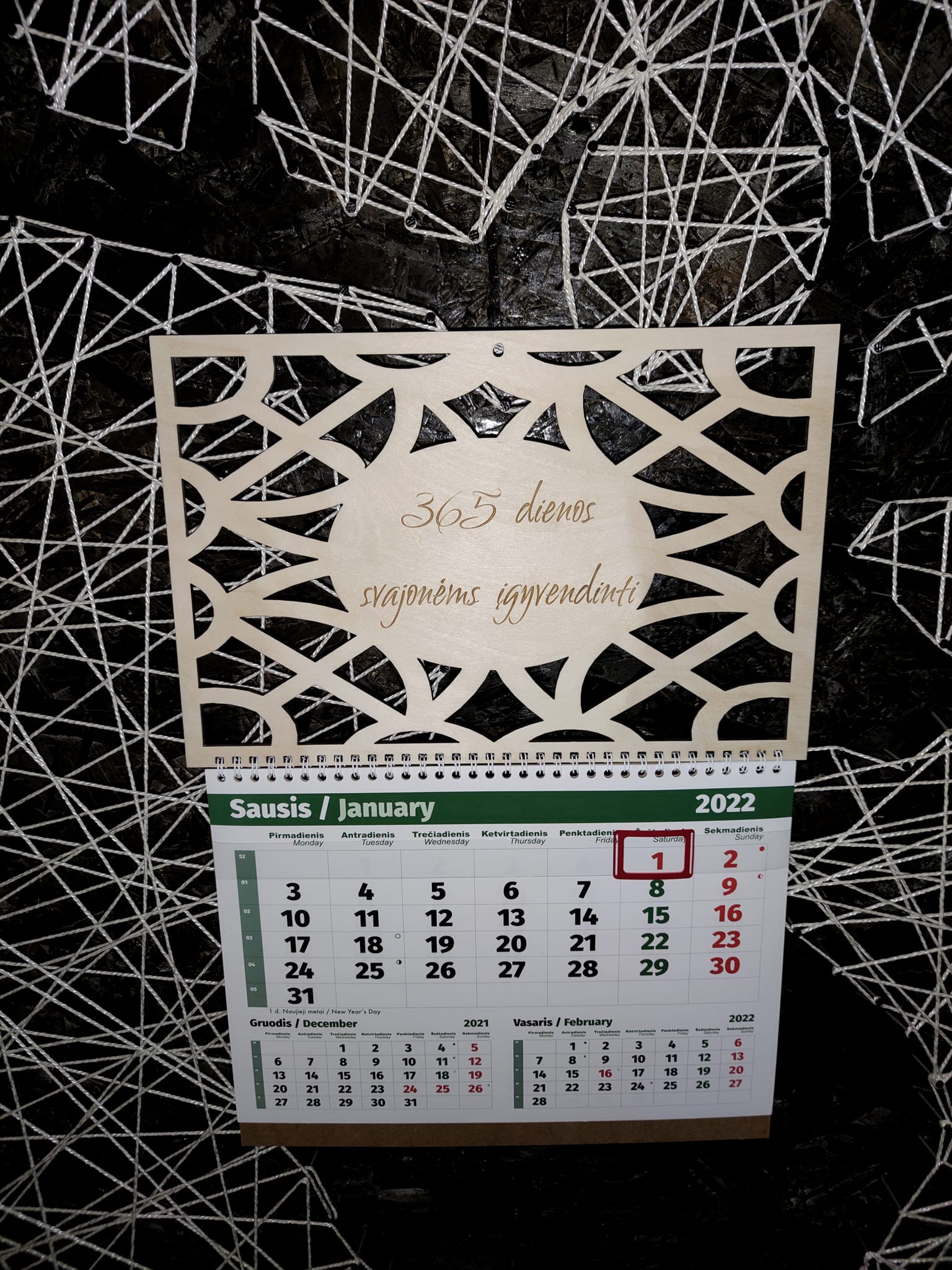 365 dienos svajonėms įgyvendinti. Sieninis kalendorius