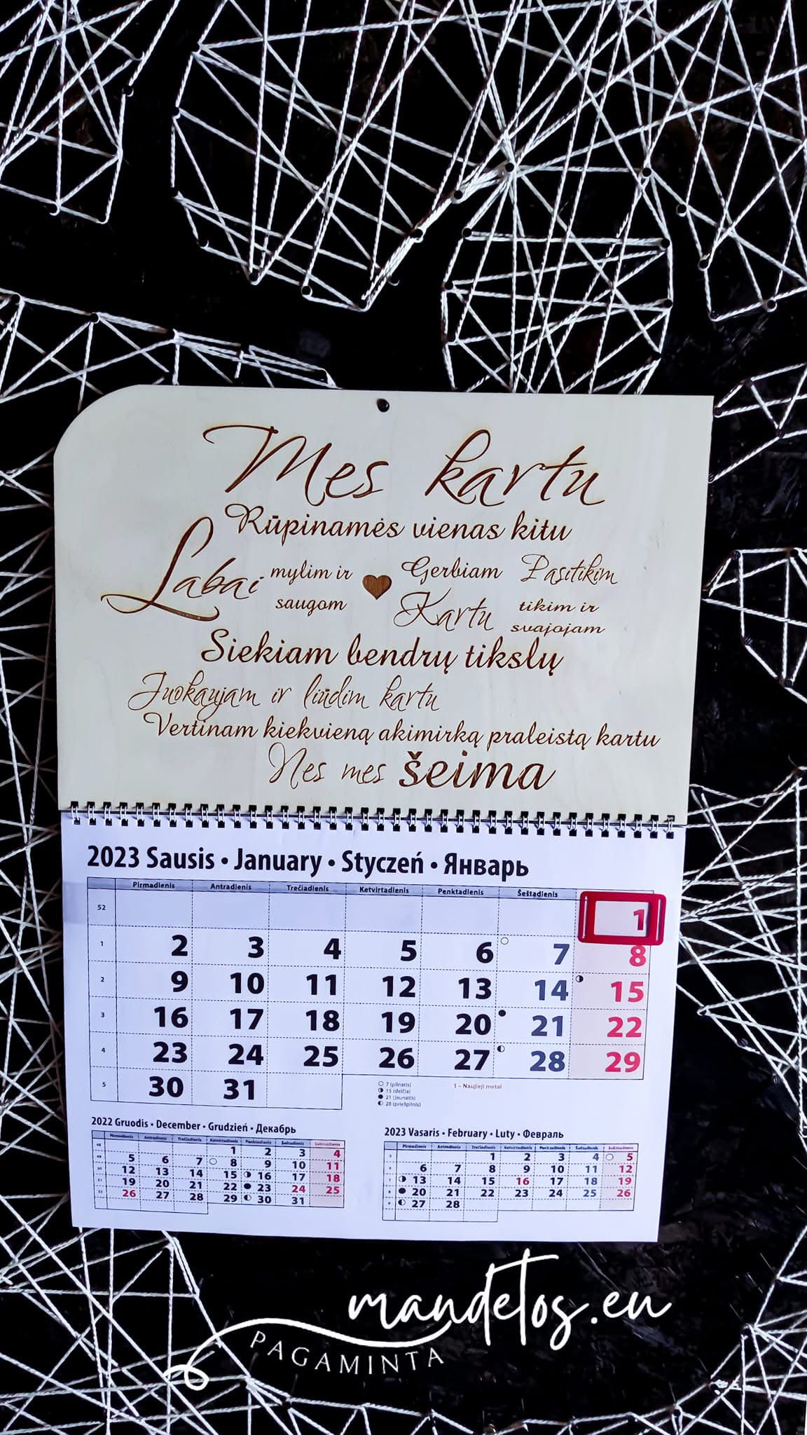 2026 metų kalendorius - Šeima