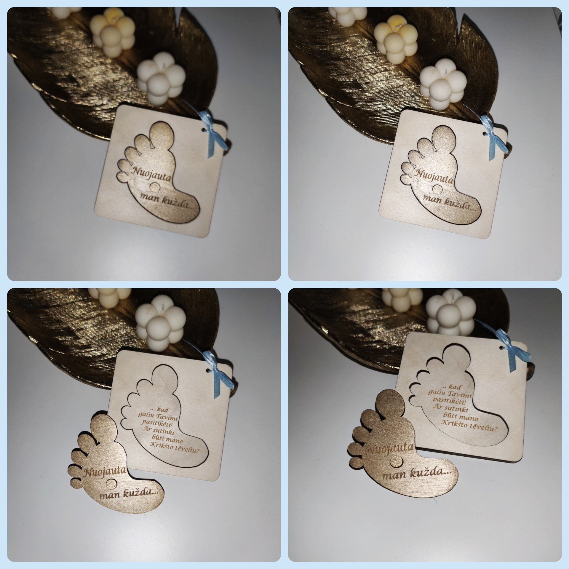 Kvietimas tapti krikšto tėvais "Auksinė pėdutė"