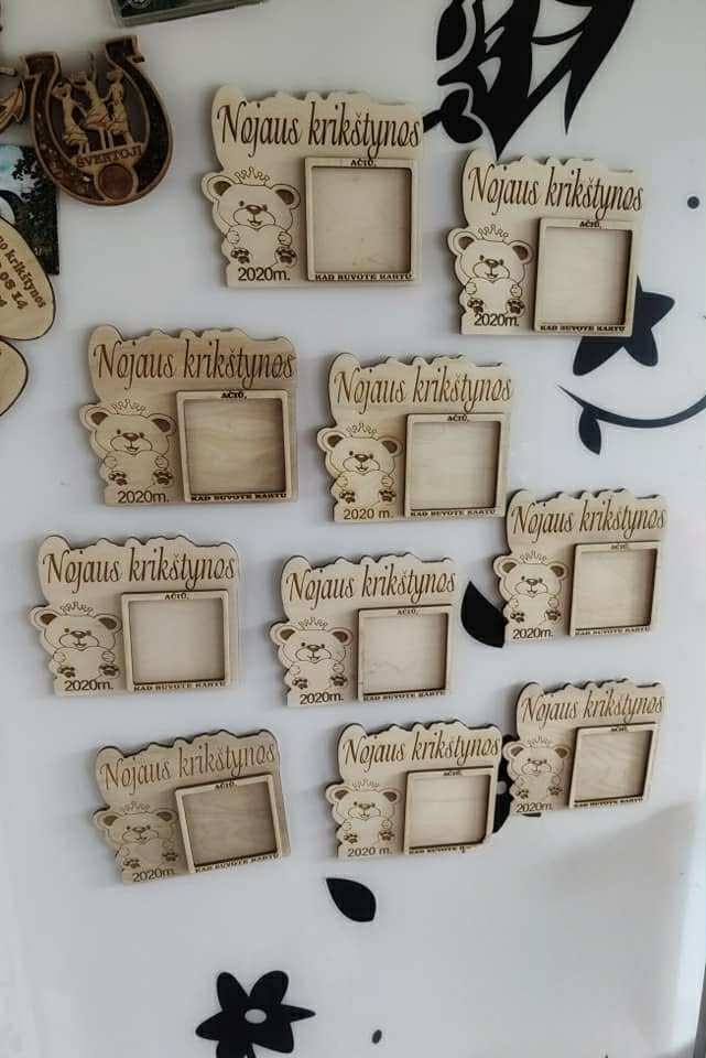 Krikštynų magnetai su nuotrauka