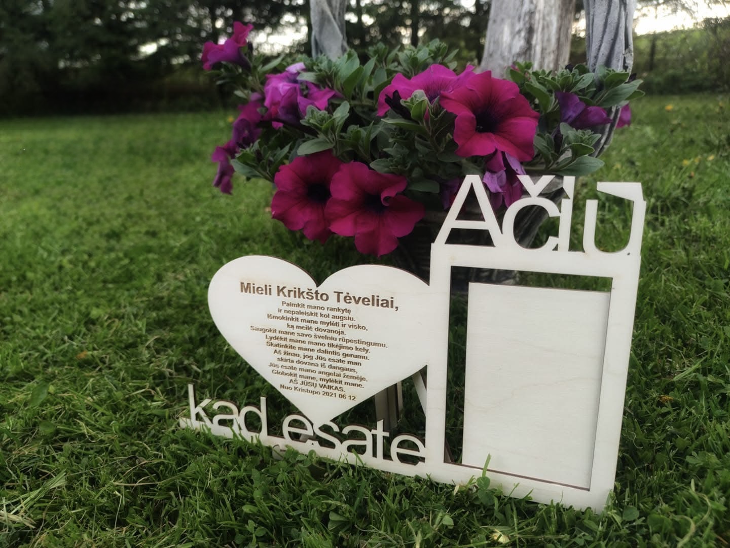 Nuotraukos rėmelis “Ačiū, kad esate”