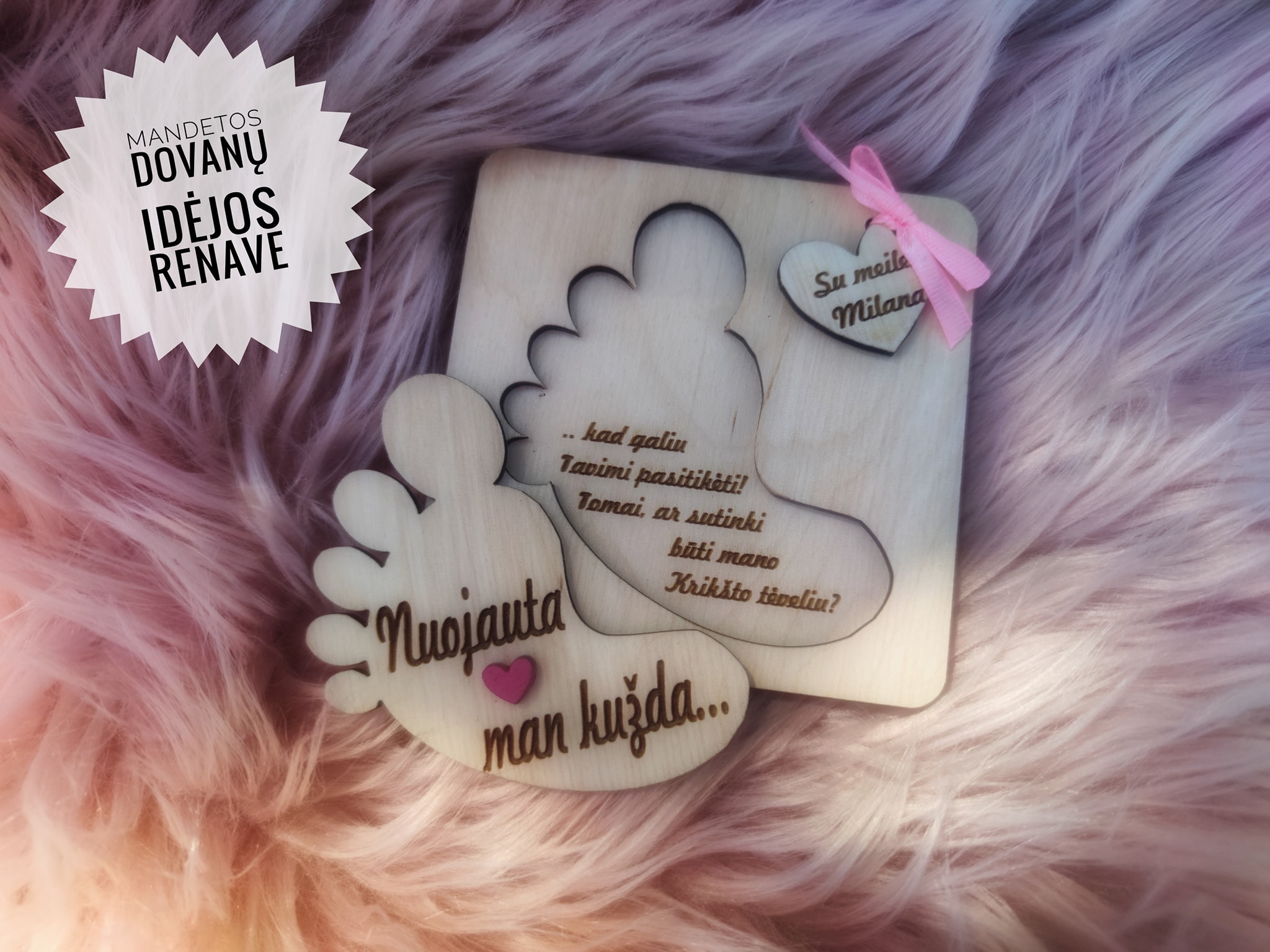 Kvietimas tapti krikšto tėvais "Pėdutė"