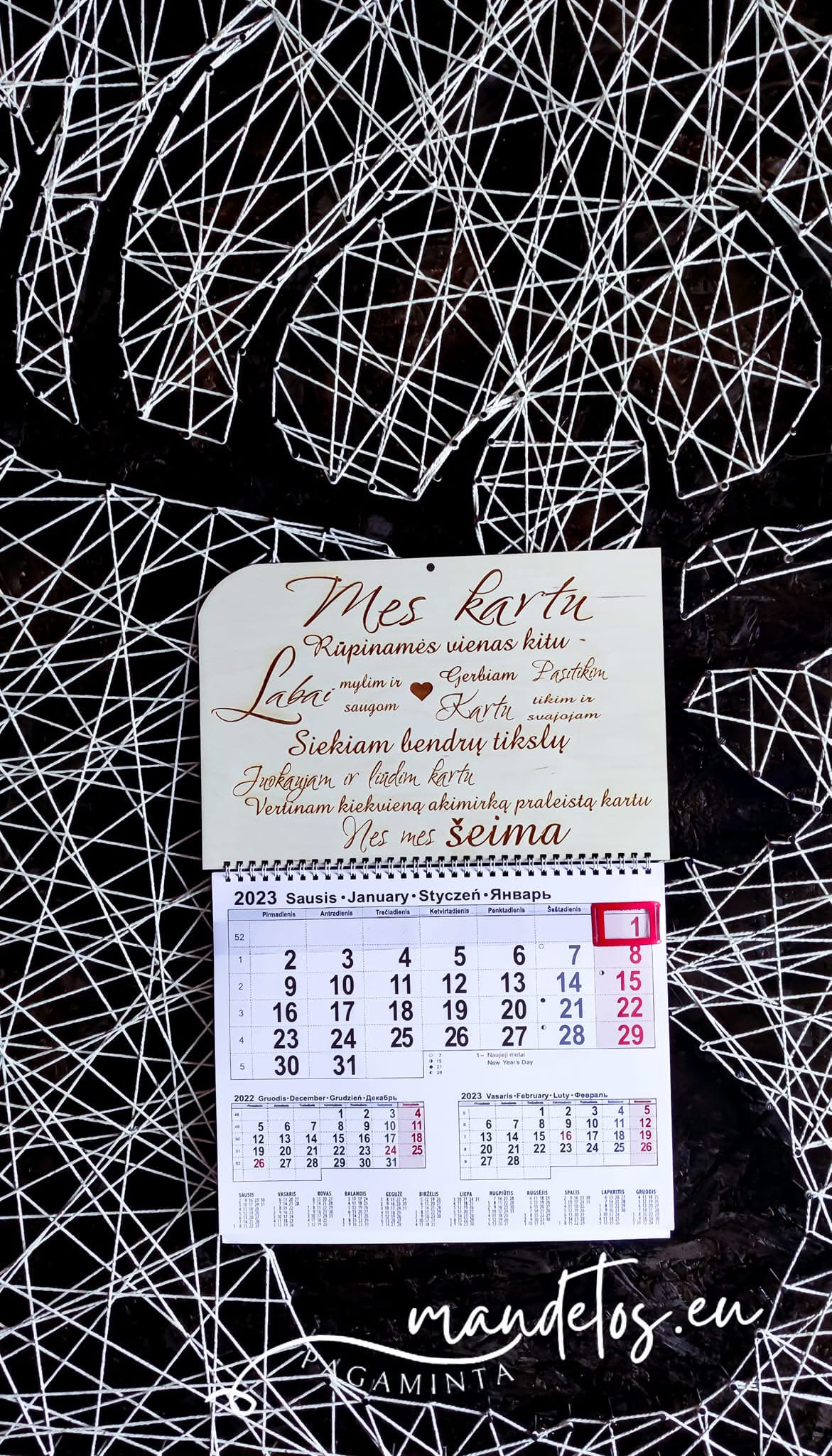 2026 metų kalendorius - Šeima