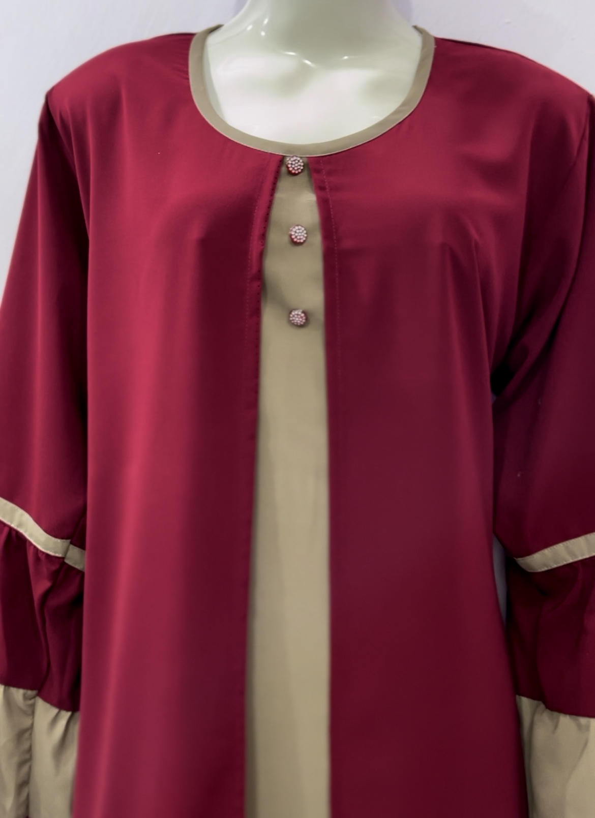 Elegant maroon abaya (EB00005)