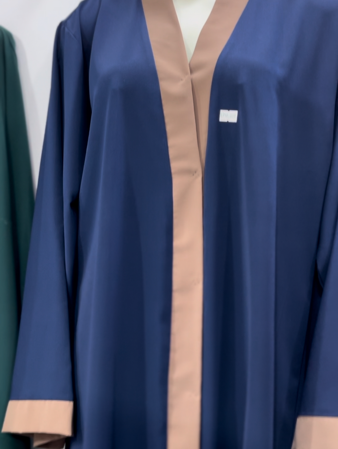 Elegant navy blue with pink design abaya (EB00007)