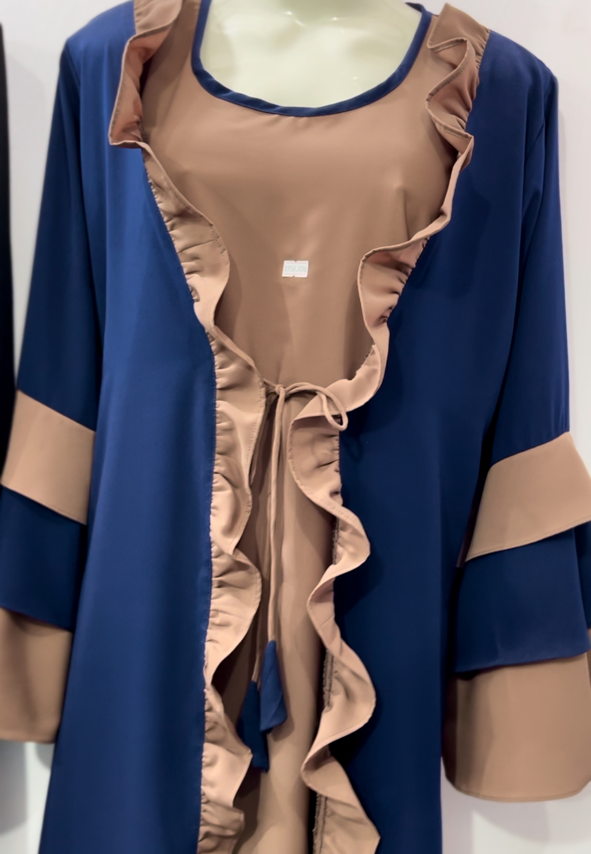 Elegant blue and beige abaya (EB00008)