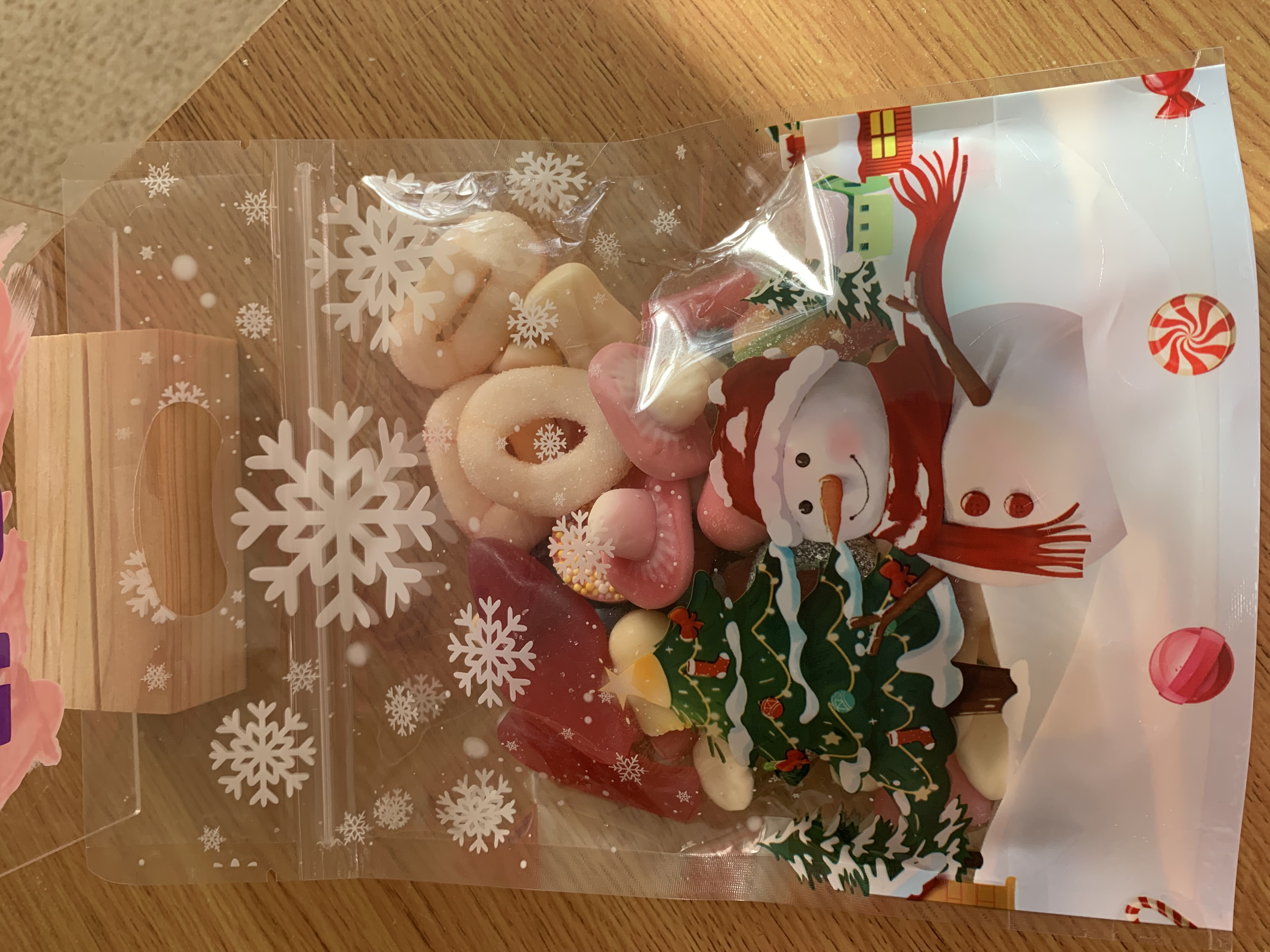 Cute snowman sweet pouch with handle