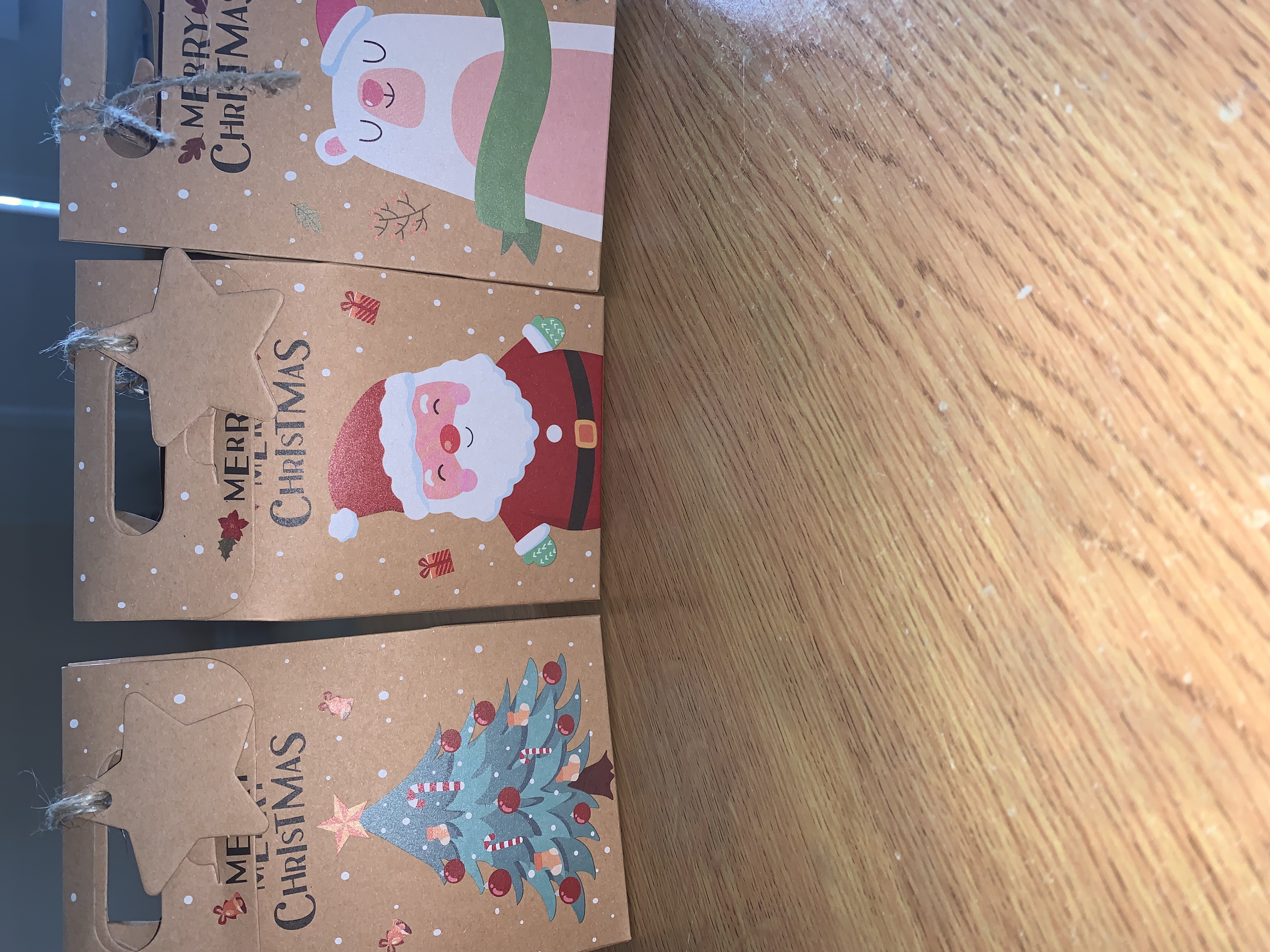 Merry christmas bag style favour box with sweets