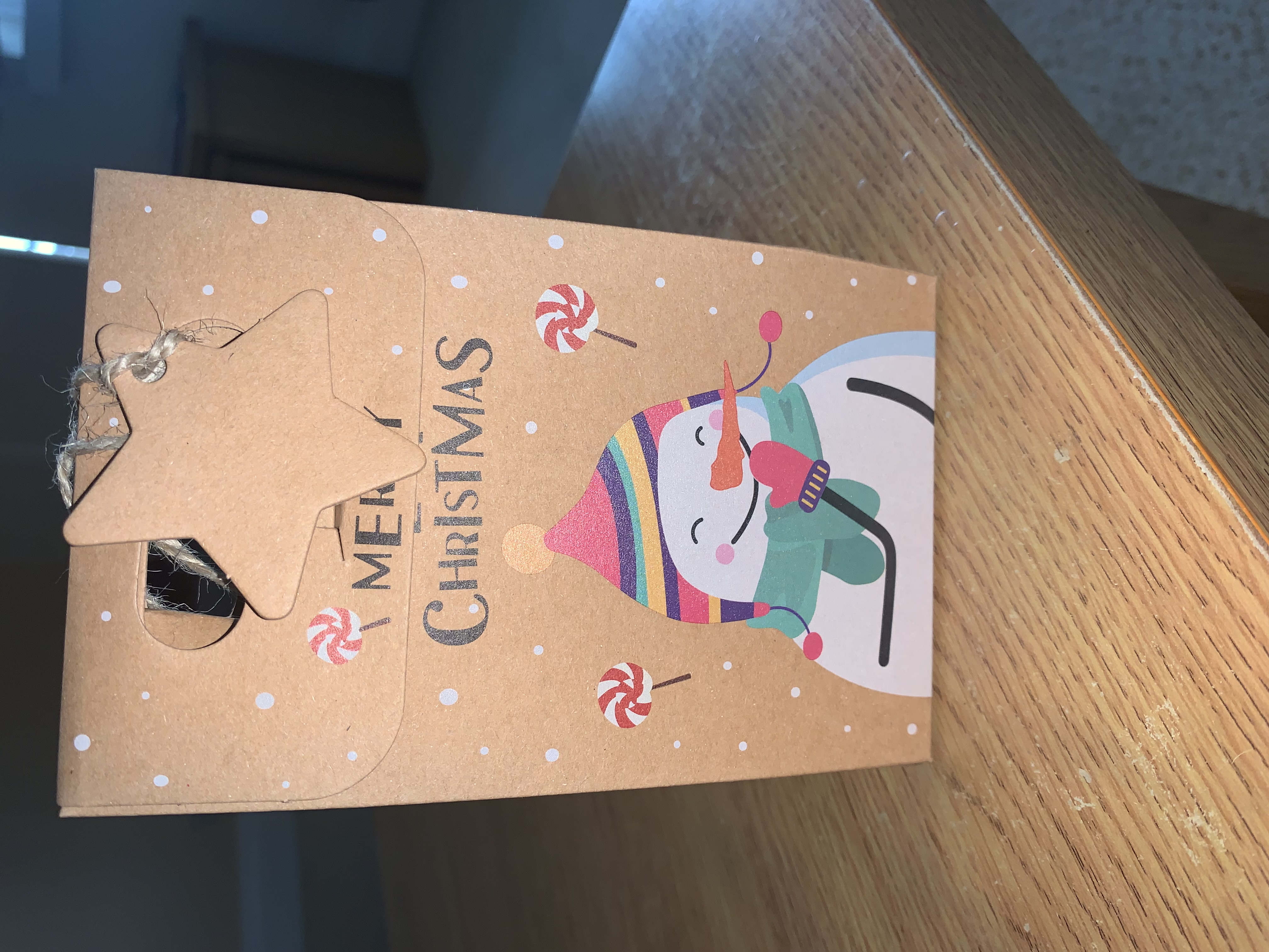 Merry christmas bag style favour box with sweets