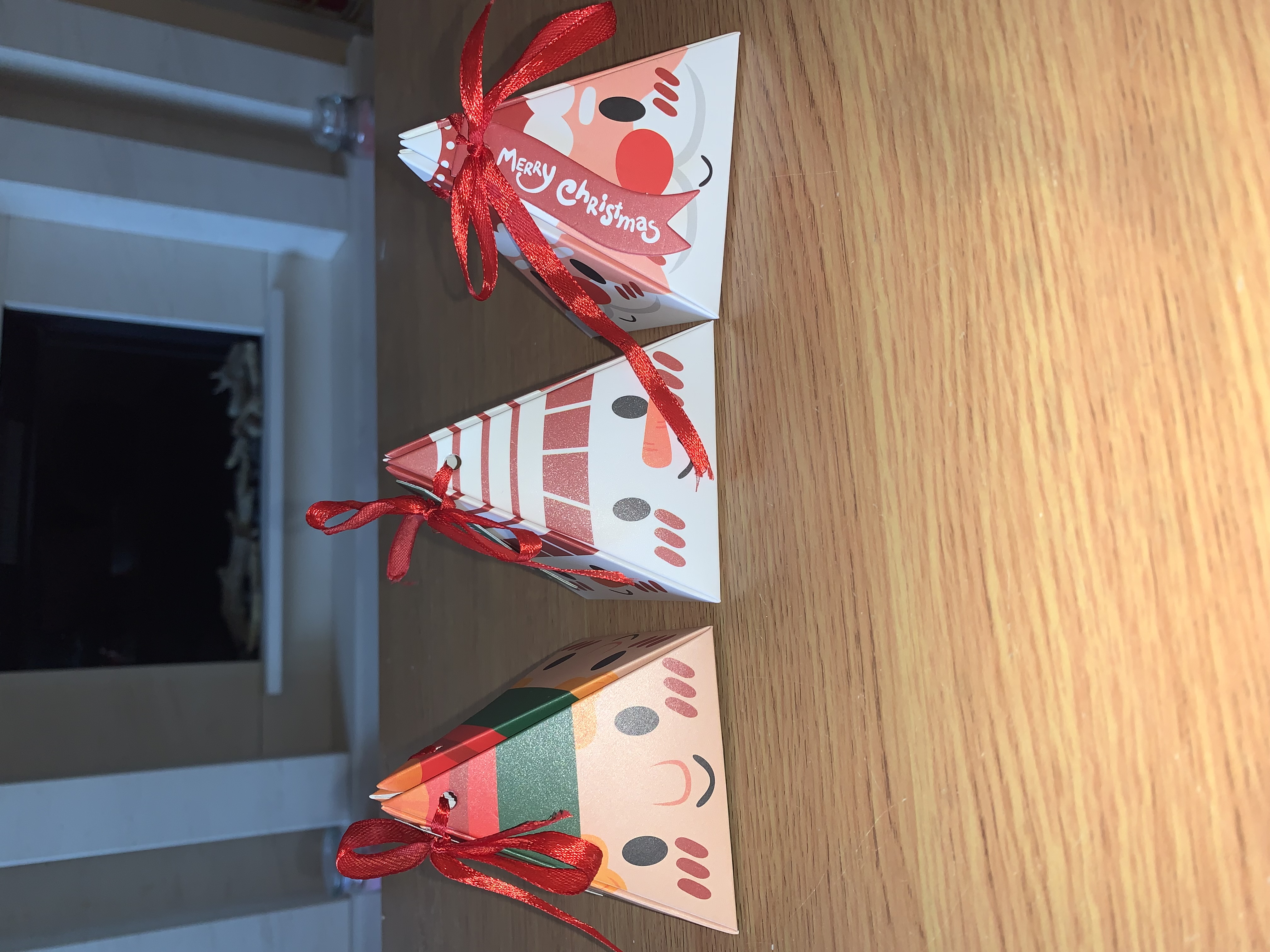Cute little christmas favour boxes complete with sweets 