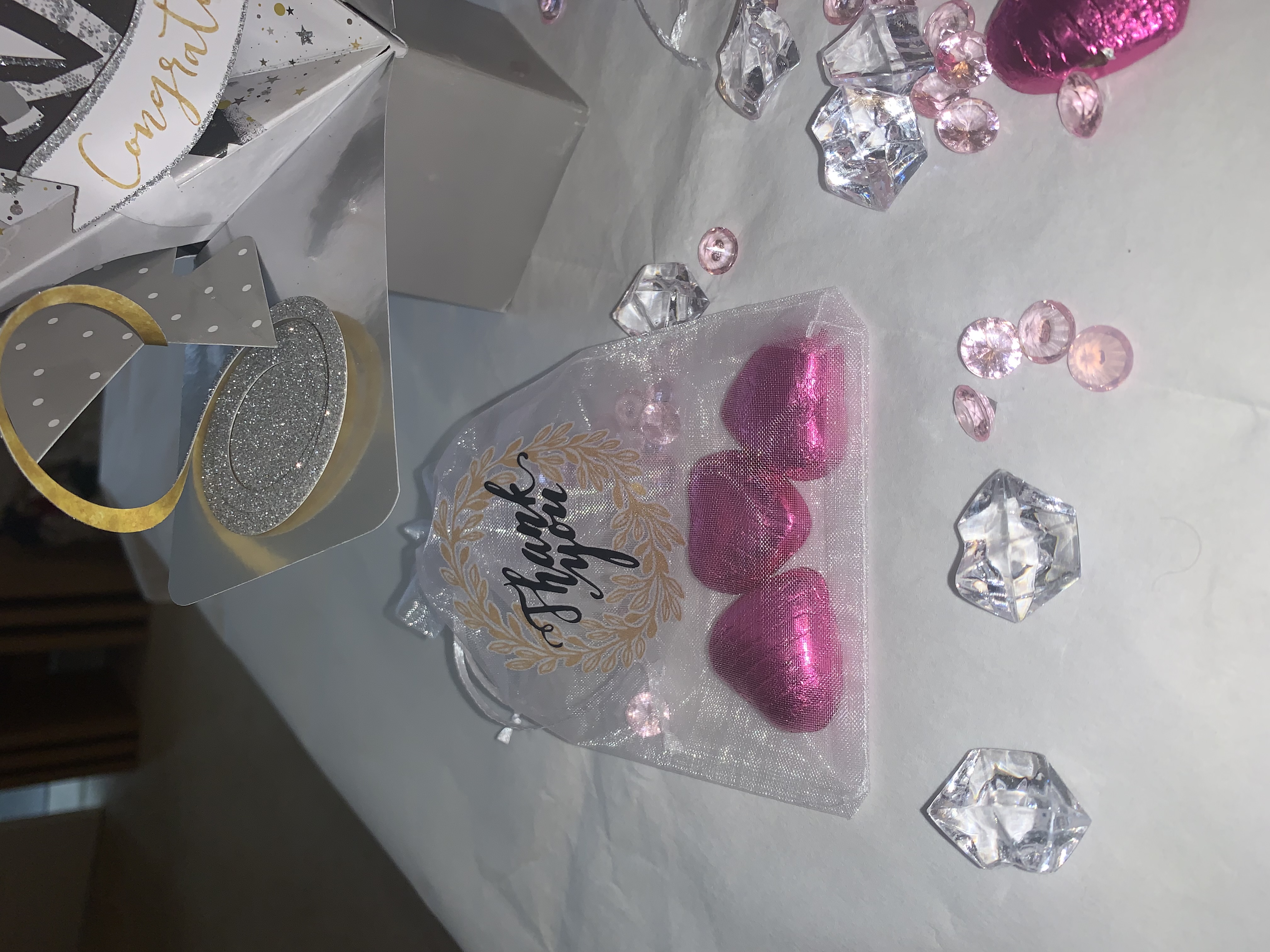 🤍White Thank You Organza Sweet Bag🤍