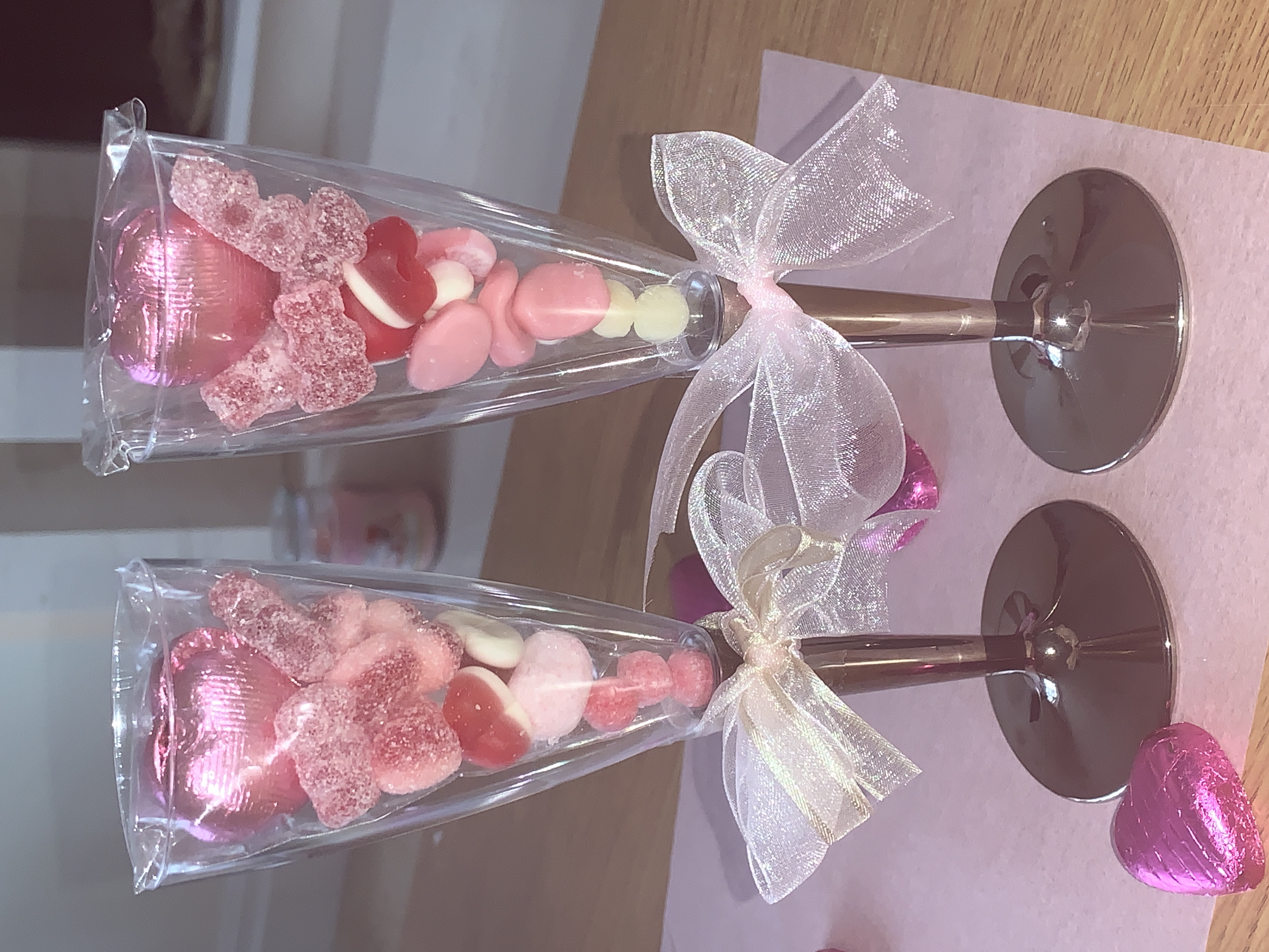 🩶Champagne Flute gifts with sweets and/or chocolates🩶