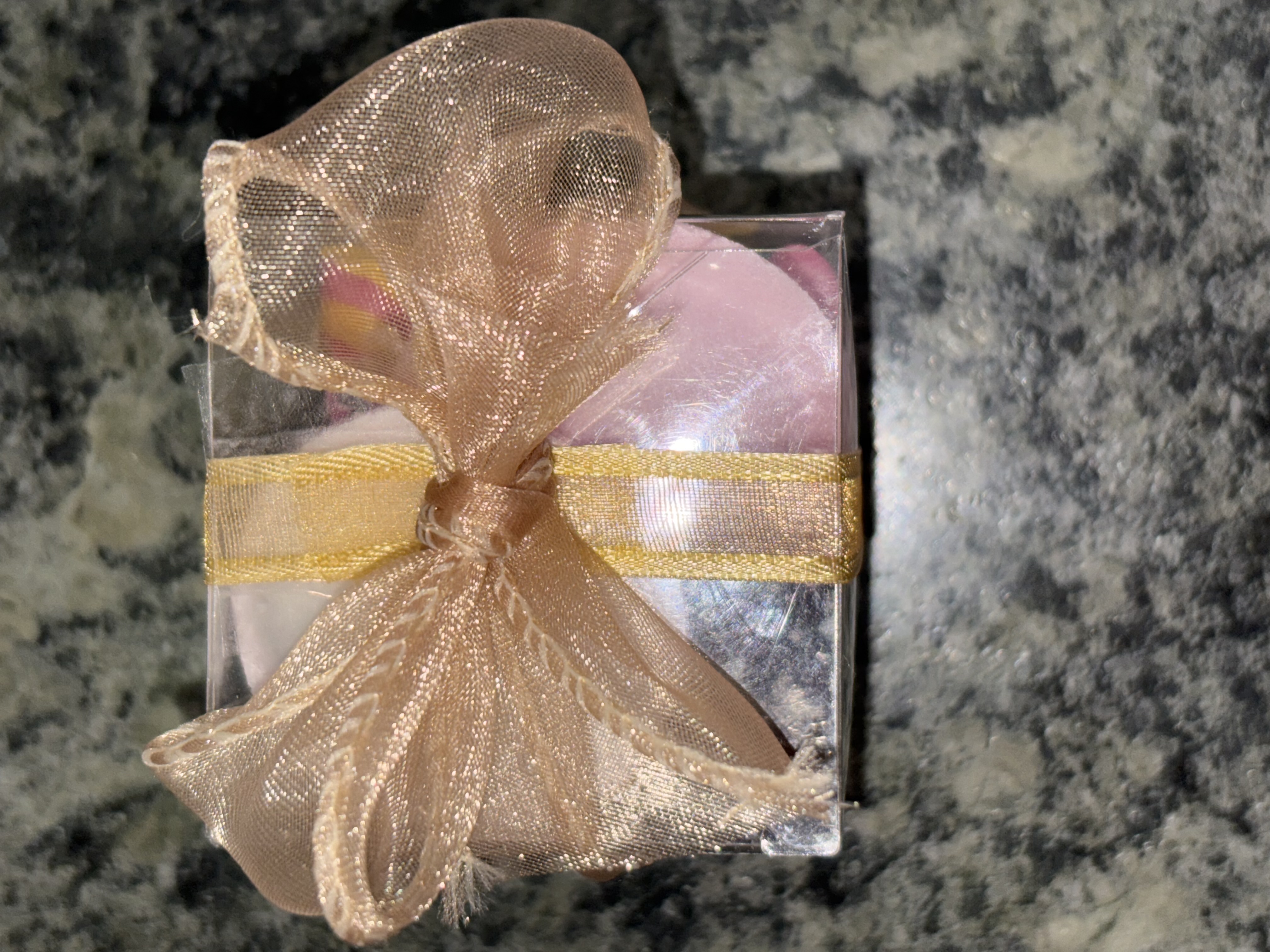 Retro sweets sweet cube complete with a variety of old school favourites and beautiful organza ribbon