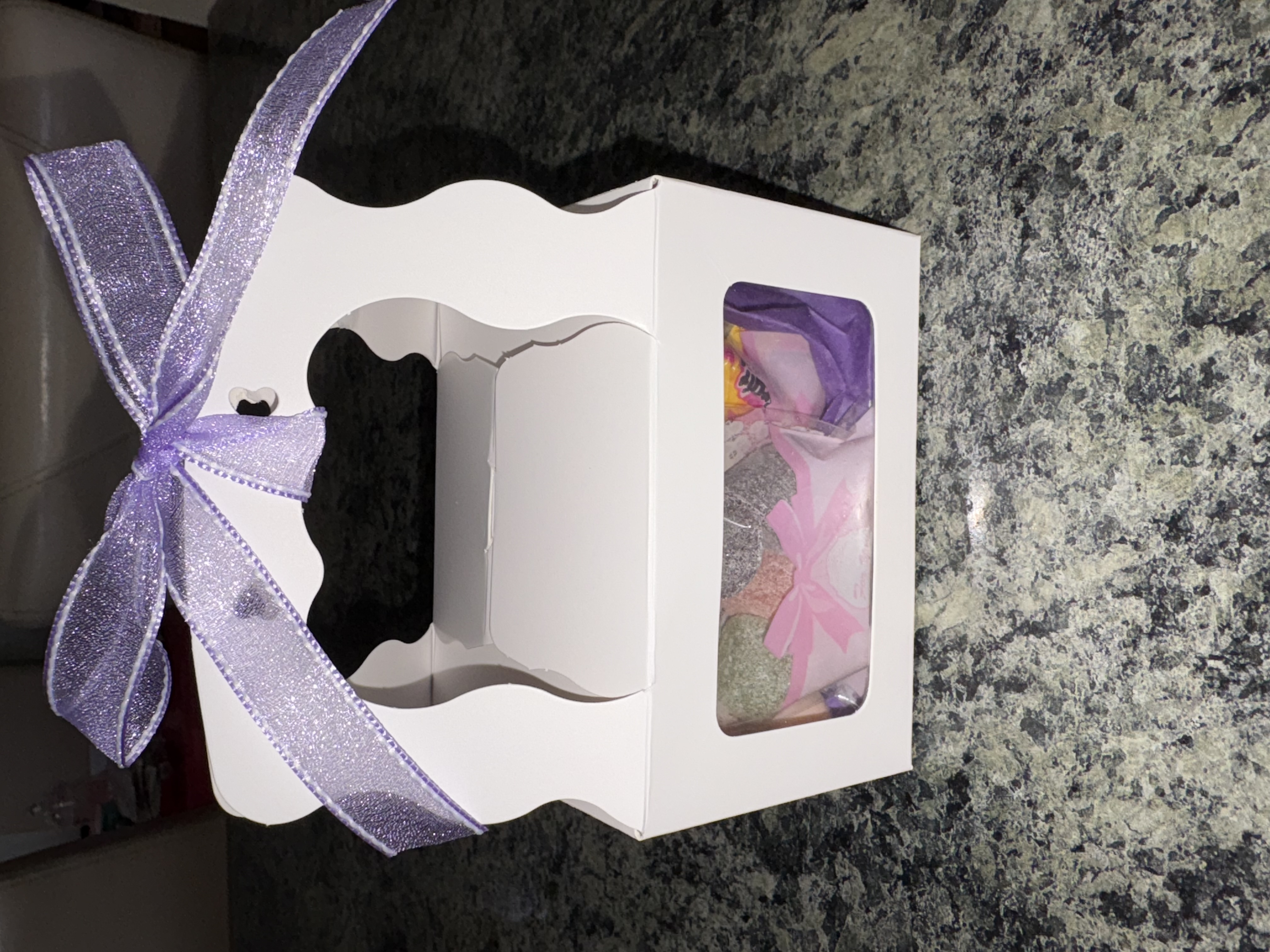 Sweet box gift set with a variety of sweets and a beautiful organa ribbon