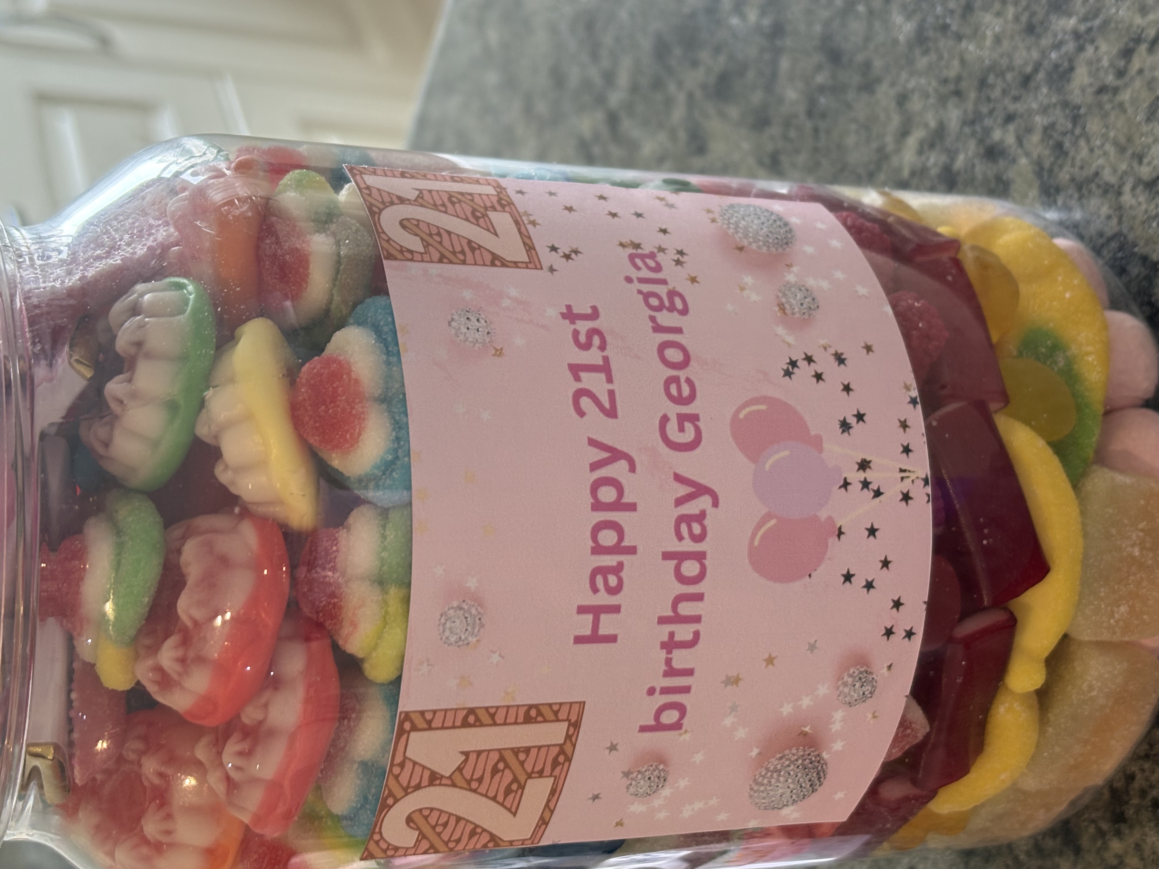 Large sweet jars complete with a variety of sweets