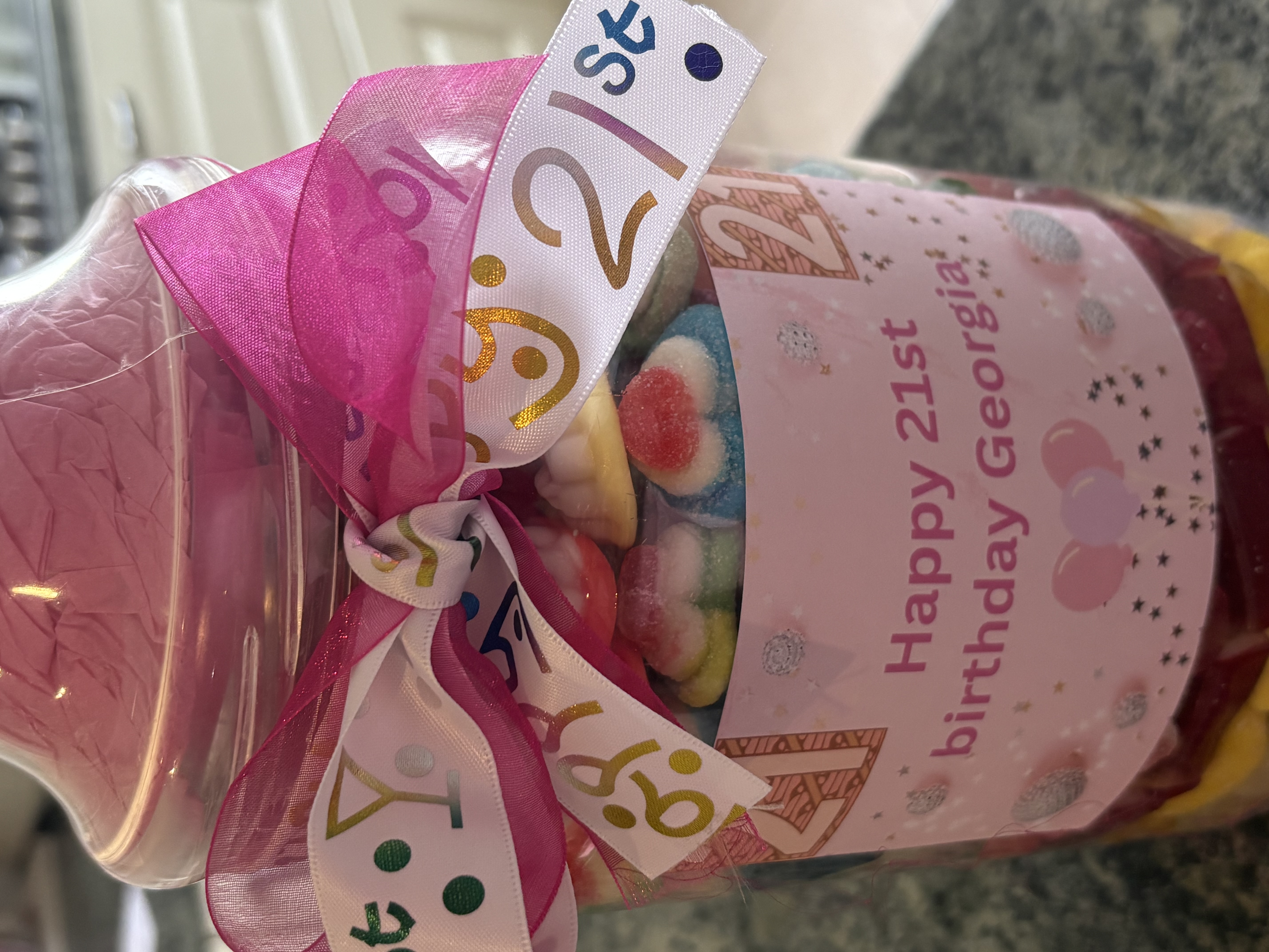 Large sweet jars complete with a variety of sweets