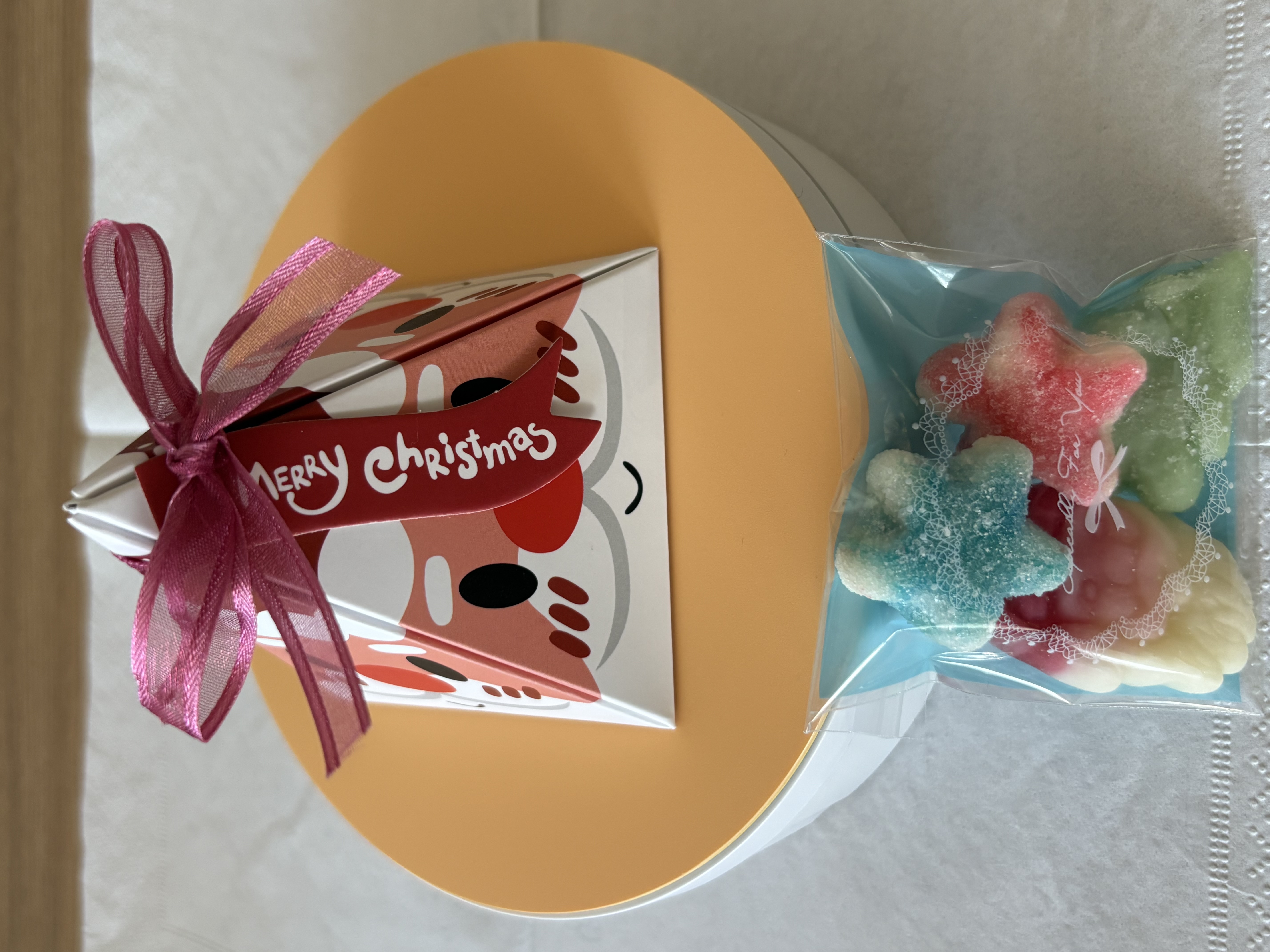 Cute little christmas favour boxes complete with sweets 