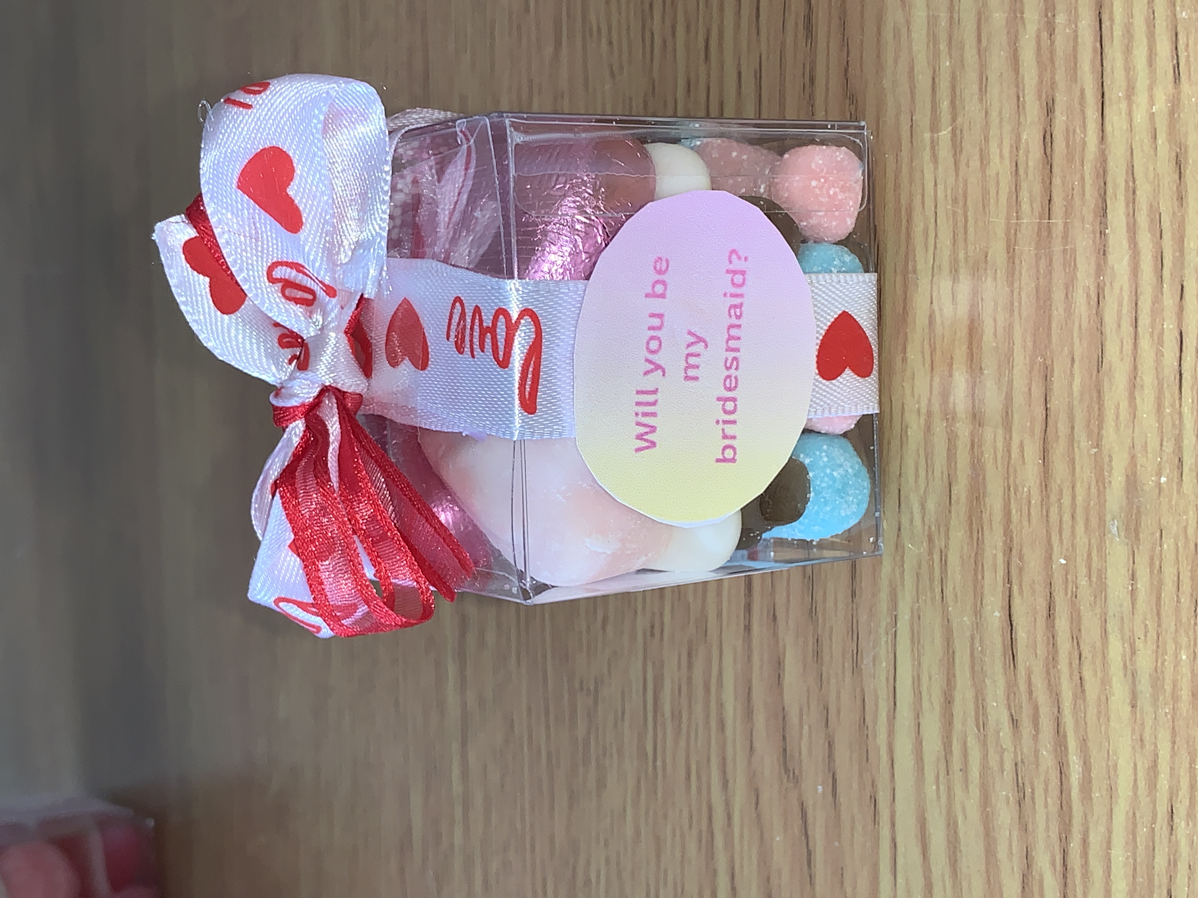 Bridesmaid Proposal sweet cube