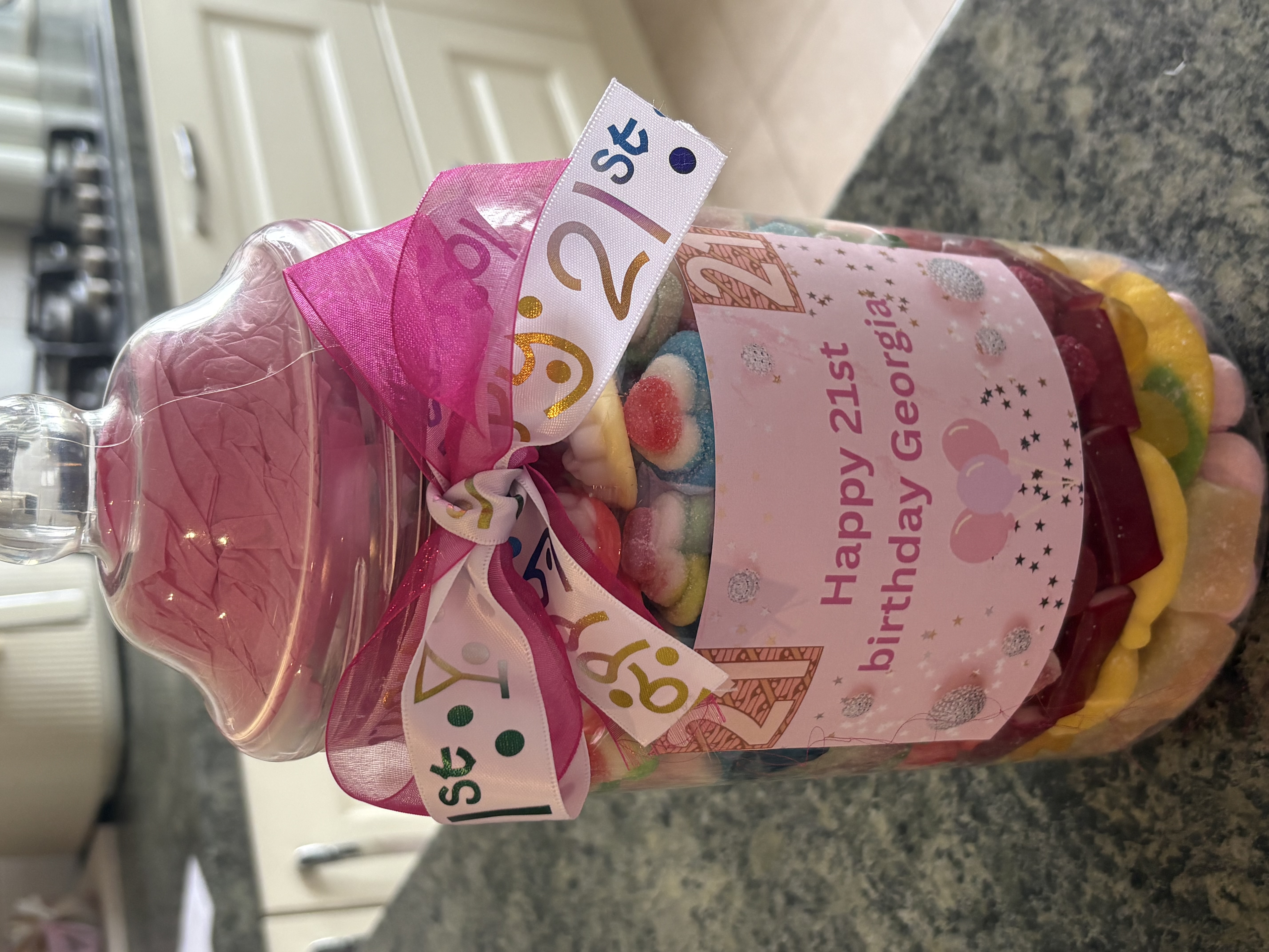 Large sweet jars complete with a variety of sweets