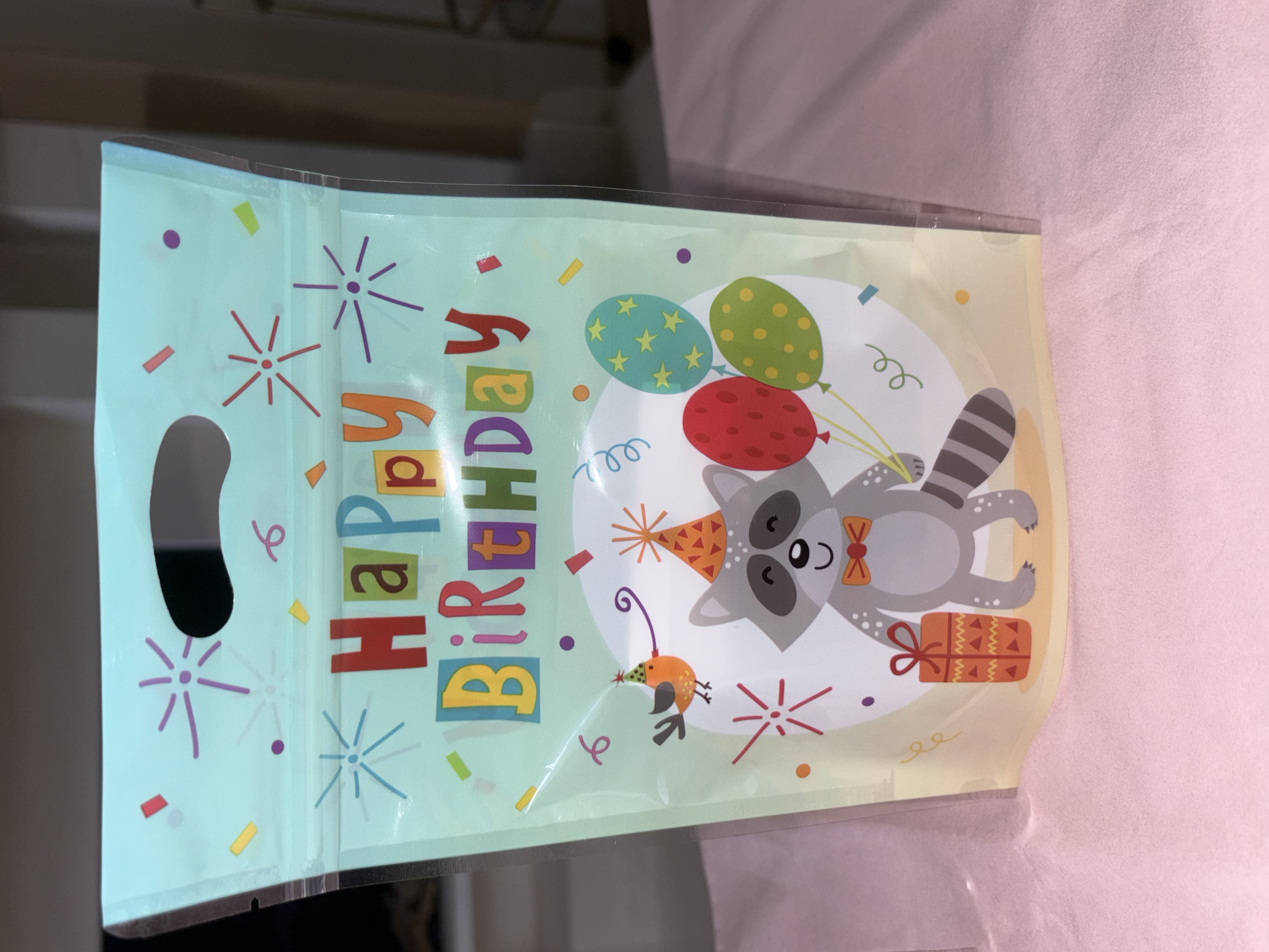 Happy Birthday pouches includes sweets and colouring book