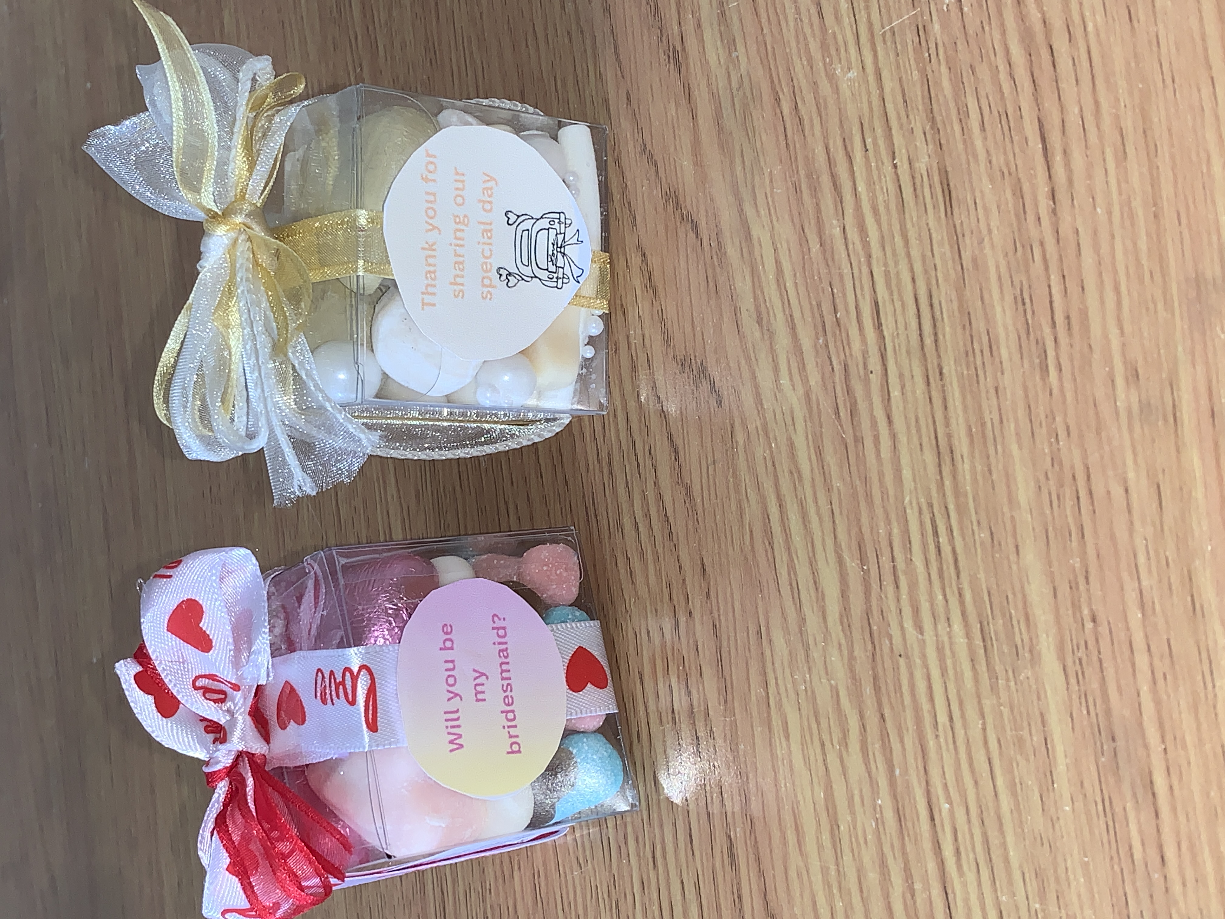 Bridesmaid Proposal sweet cube