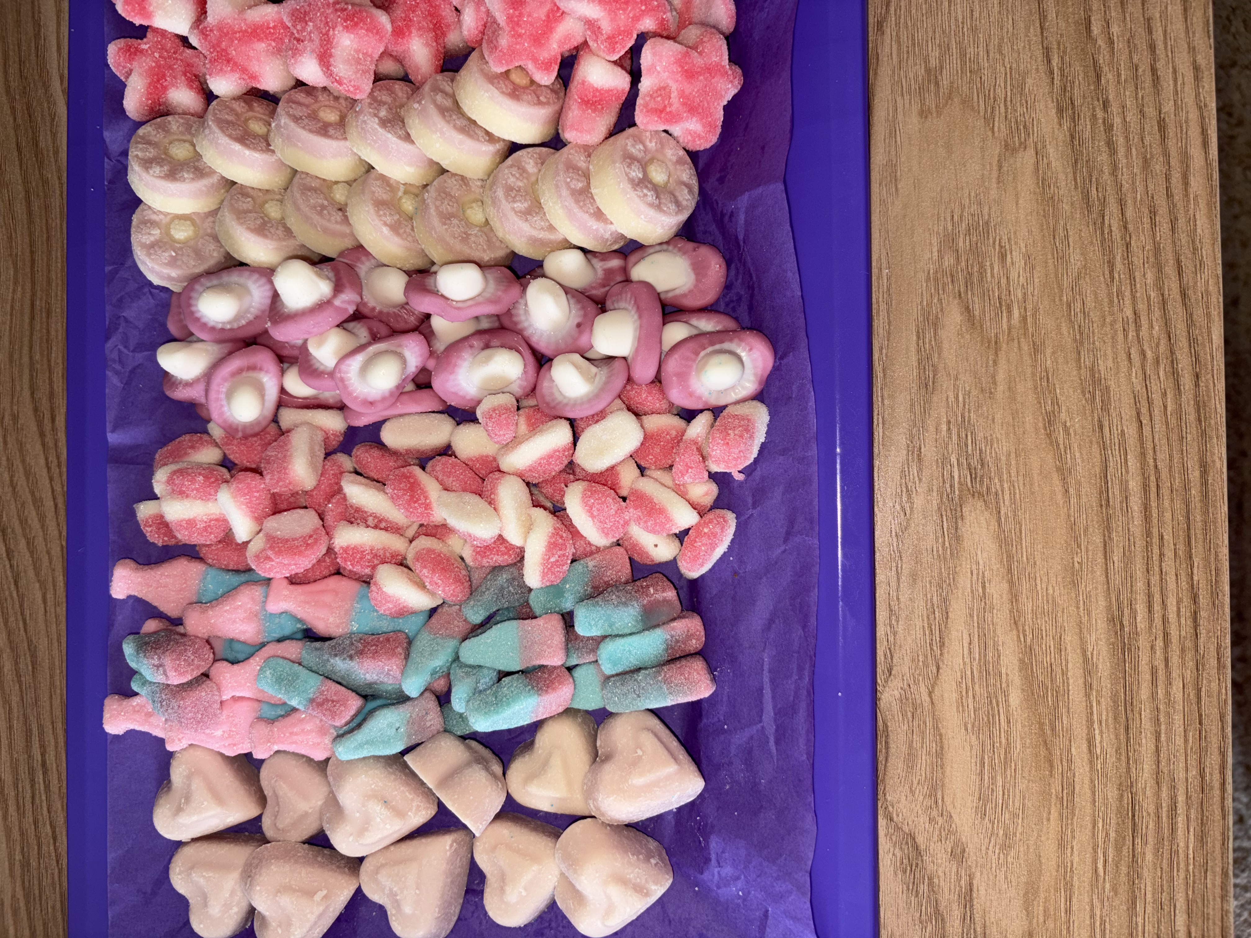 Large sweet tray with a variety of sweets