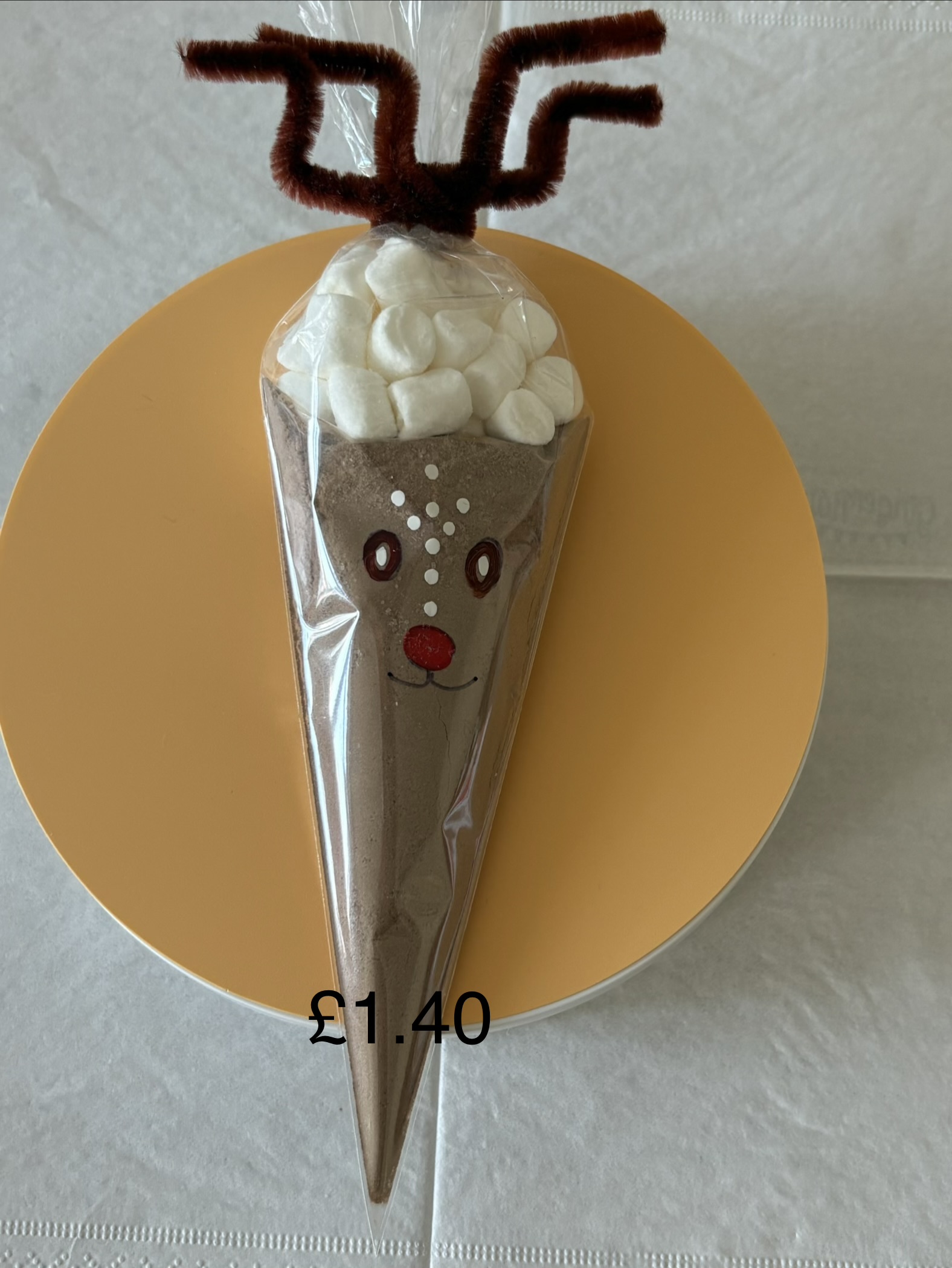 Reindeer Hot Chocolate Cone