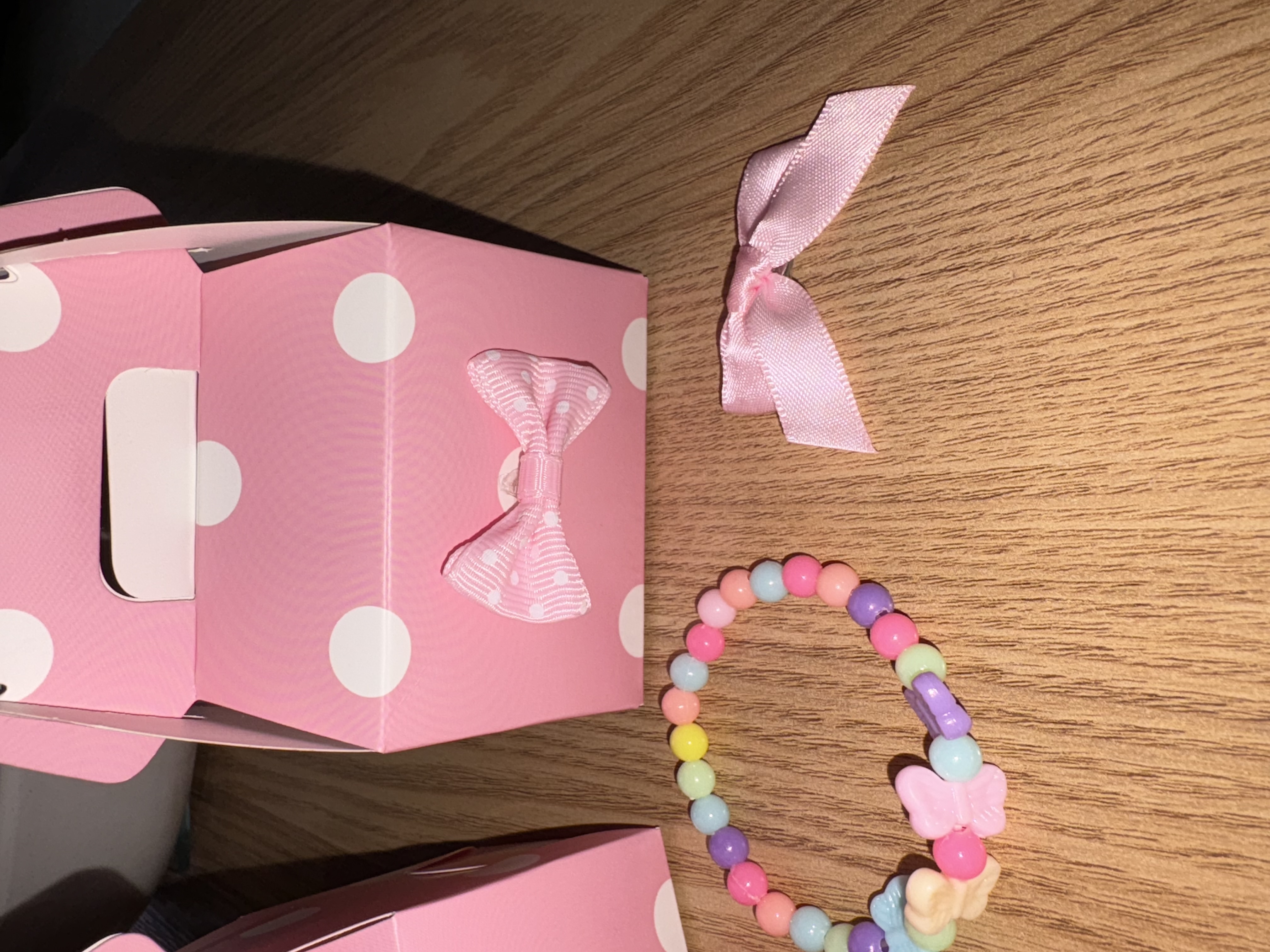 Pink Polka Dot favour Box 