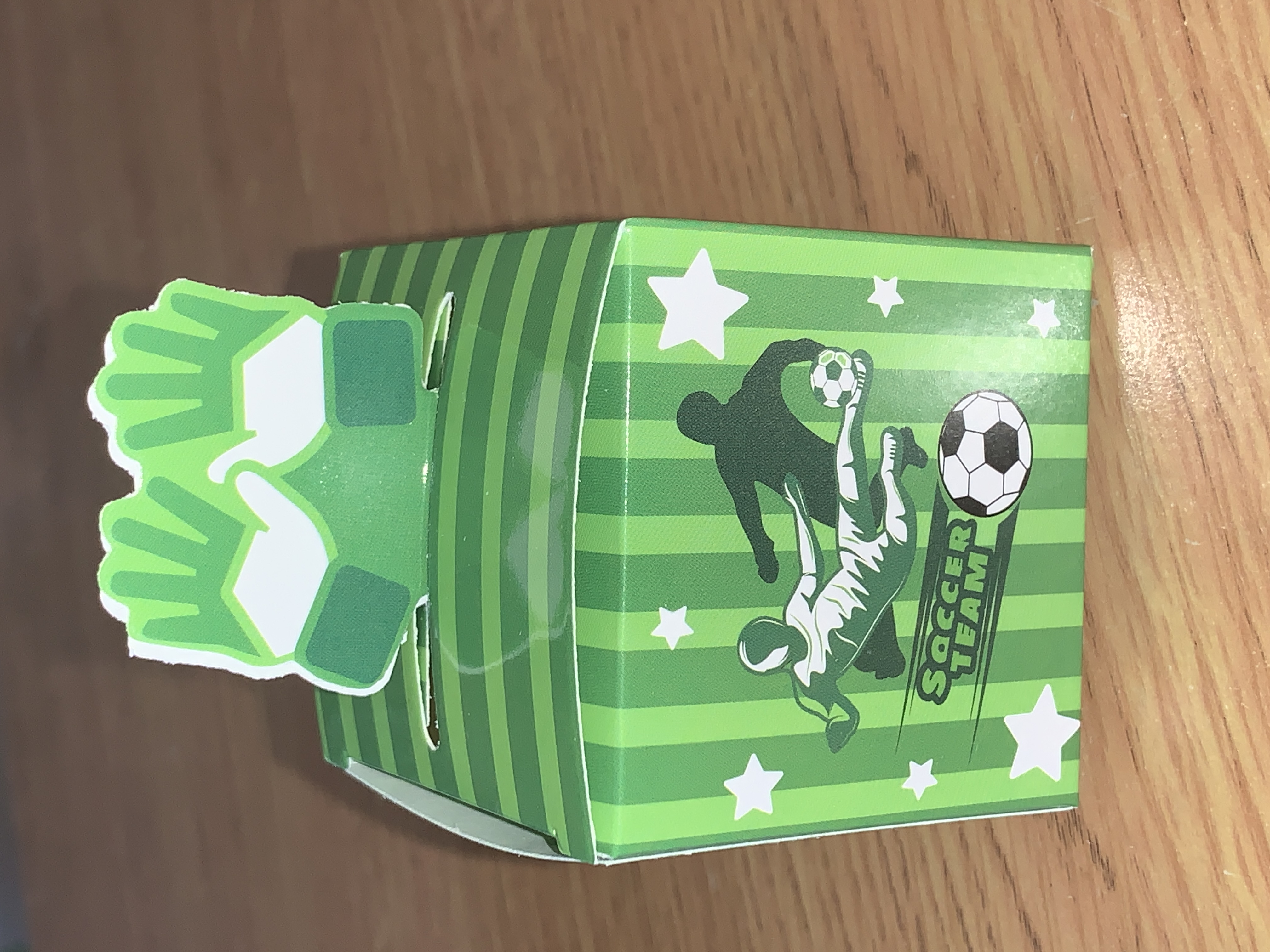 Football Party Favor Boxes with matching football bag of sweets