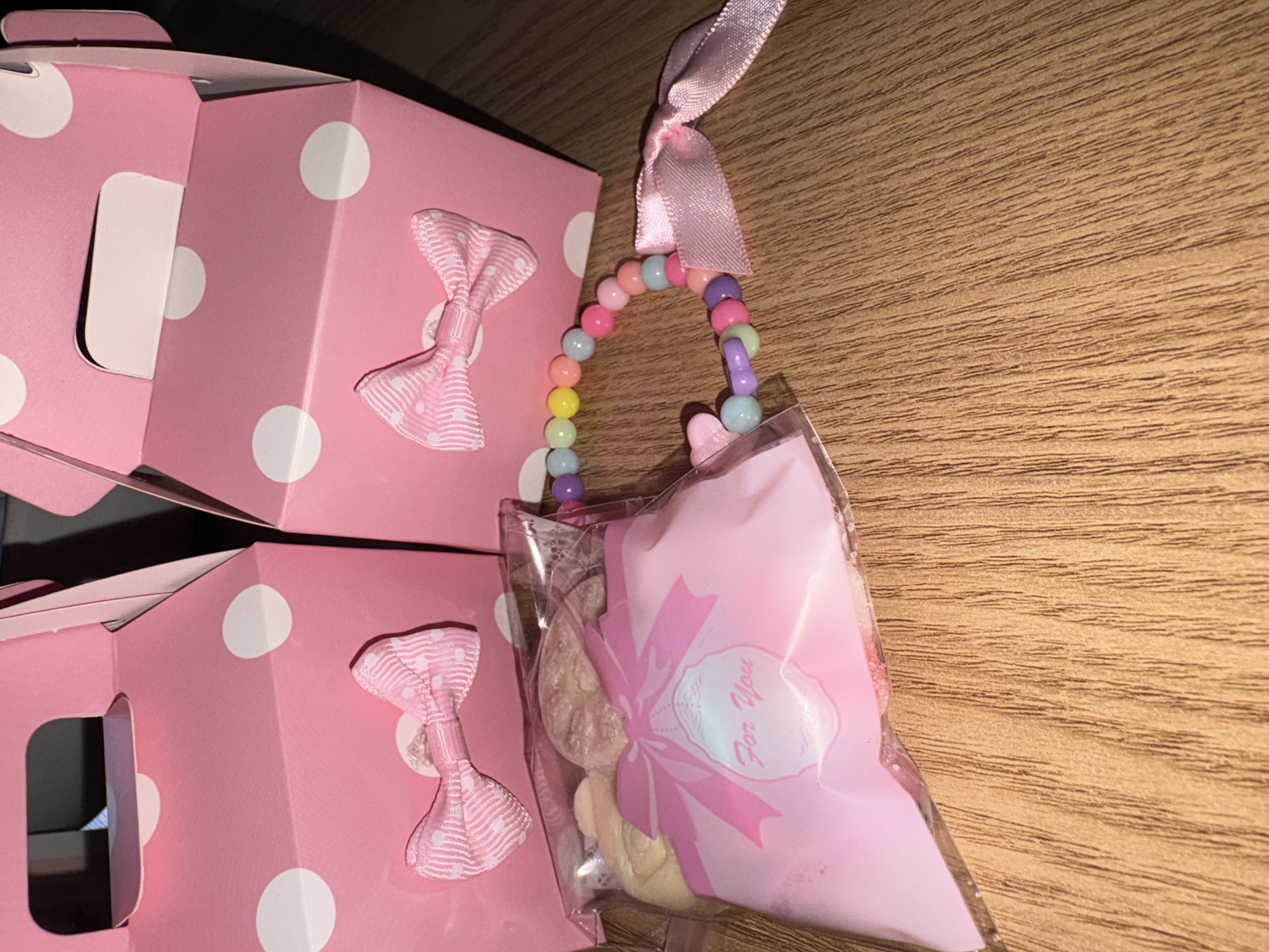 Pink Polka Dot favour Box 