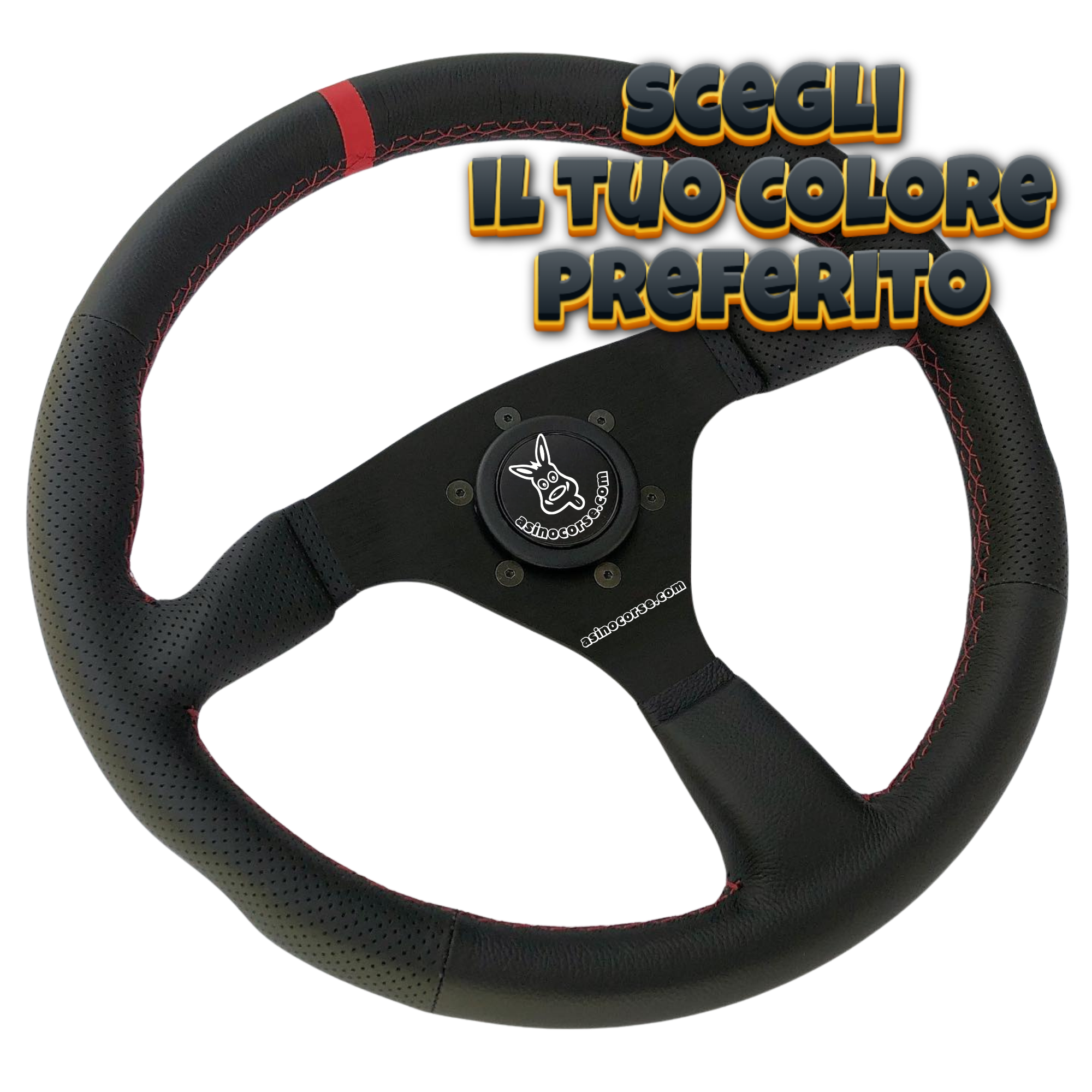 Volante racing piatto 350mm